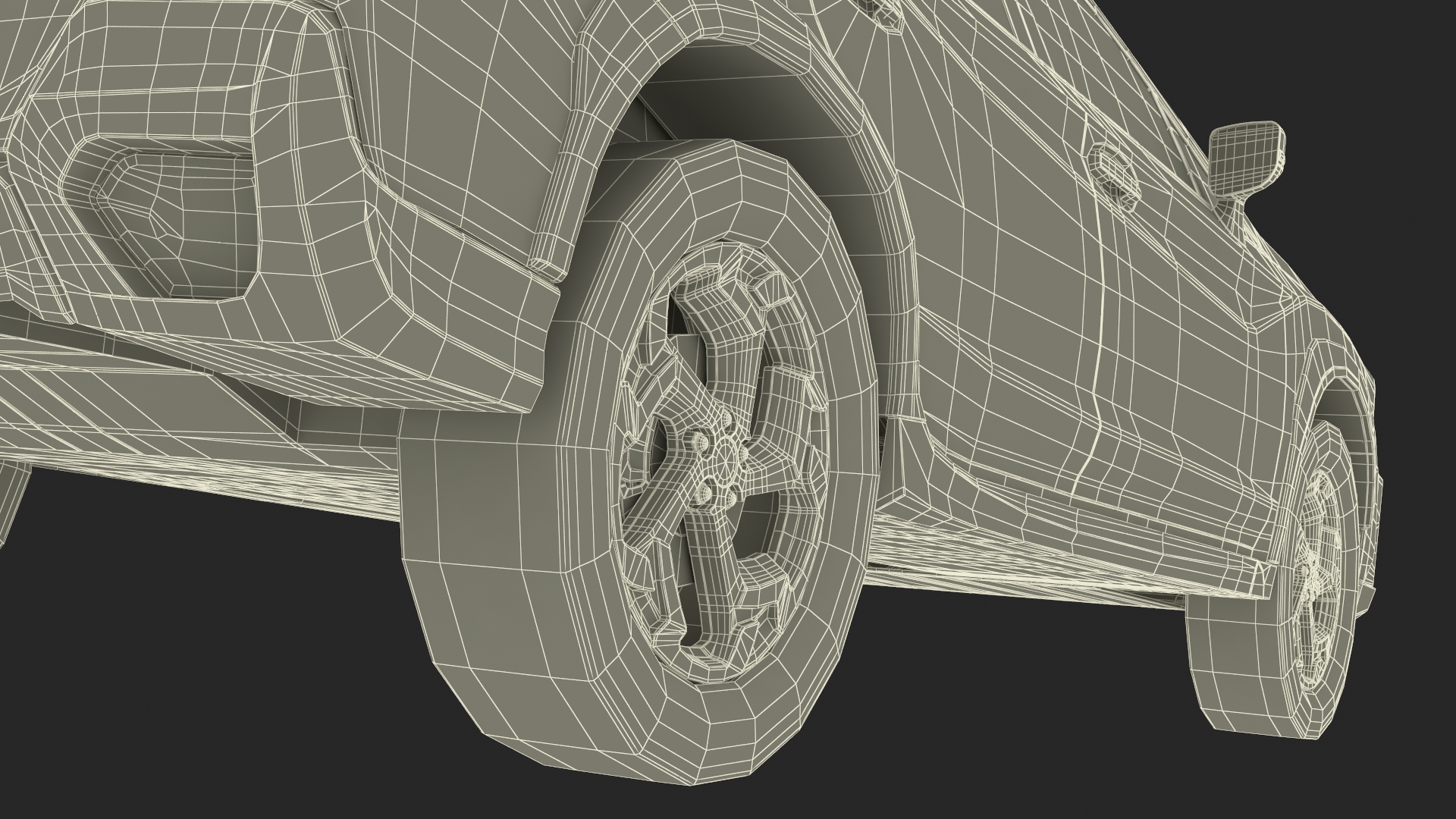 3D Subaru XV SUV 2020 Simplified Yellow