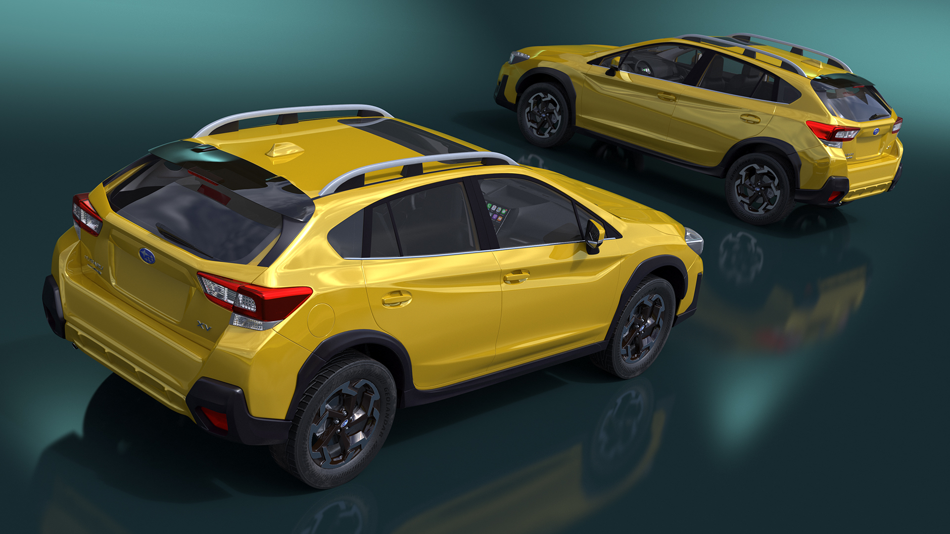 3D Subaru XV SUV 2020 Simplified Yellow