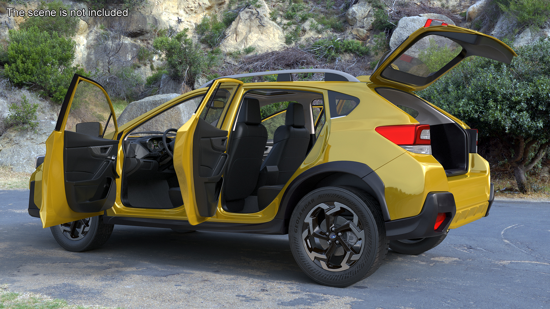 3D Subaru XV SUV 2020 Simplified Yellow