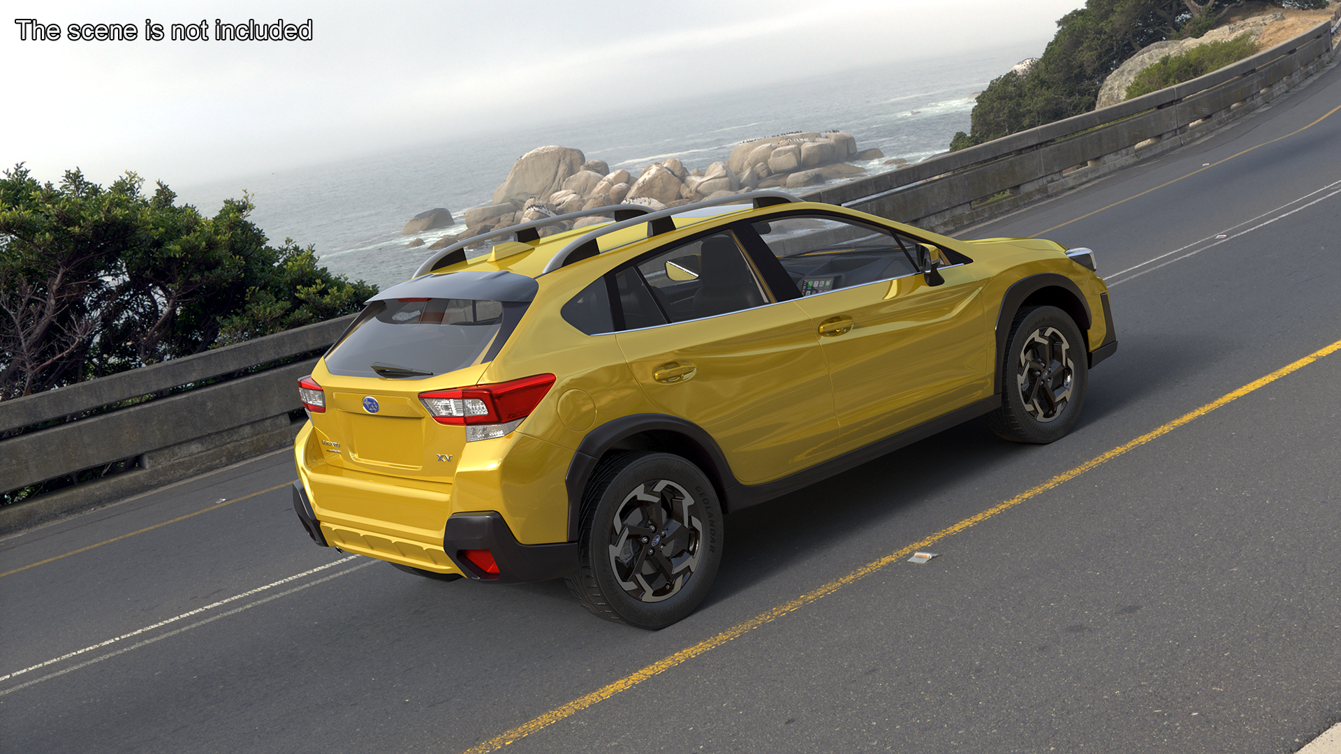 3D Subaru XV SUV 2020 Simplified Yellow