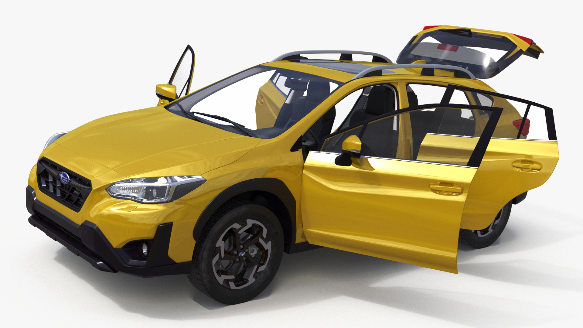 3D Subaru XV SUV 2020 Simplified Yellow