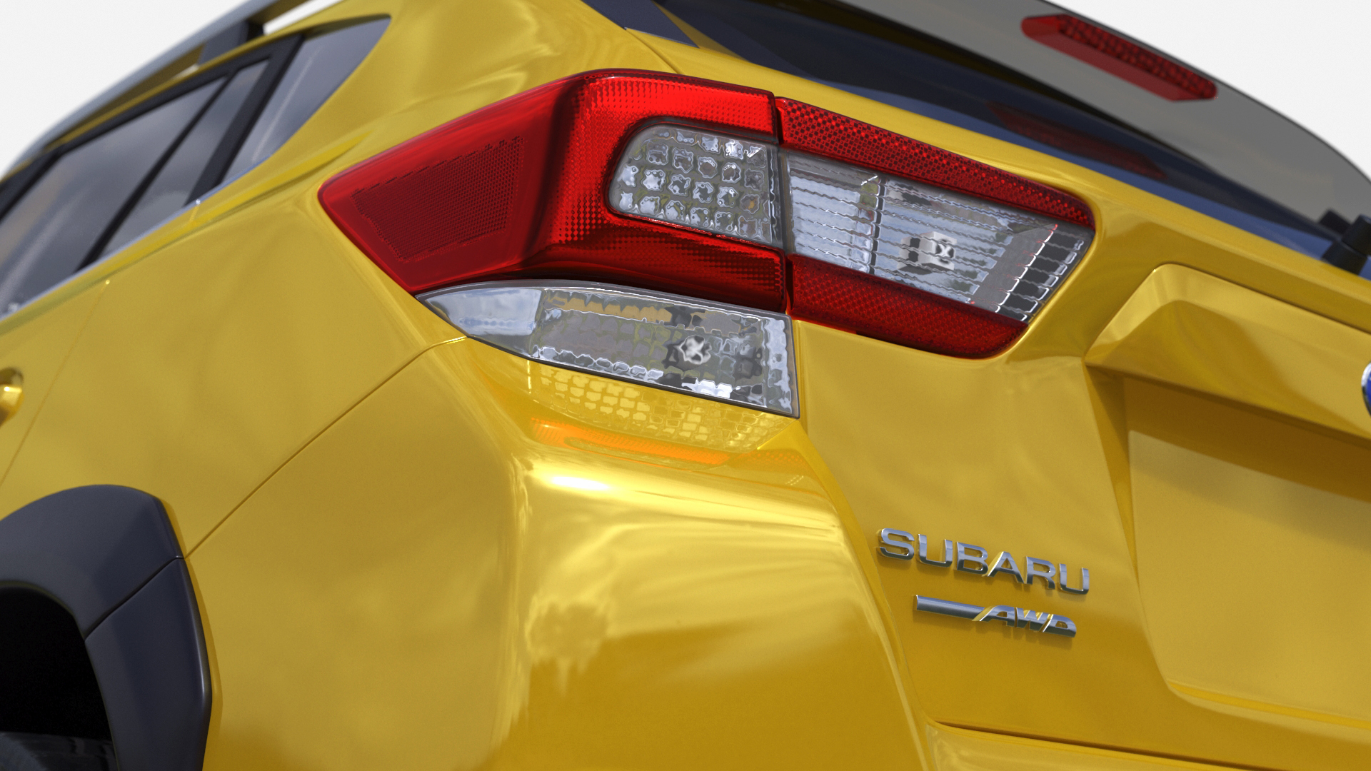 3D Subaru XV SUV 2020 Simplified Yellow