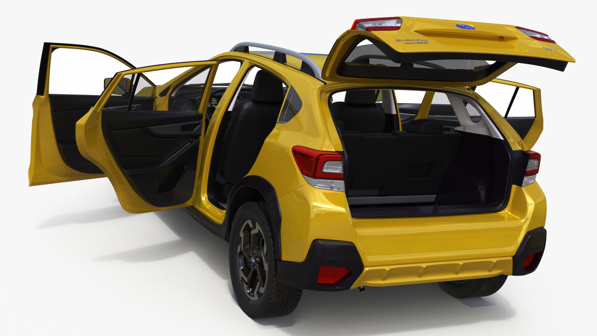 3D Subaru XV SUV 2020 Simplified Yellow