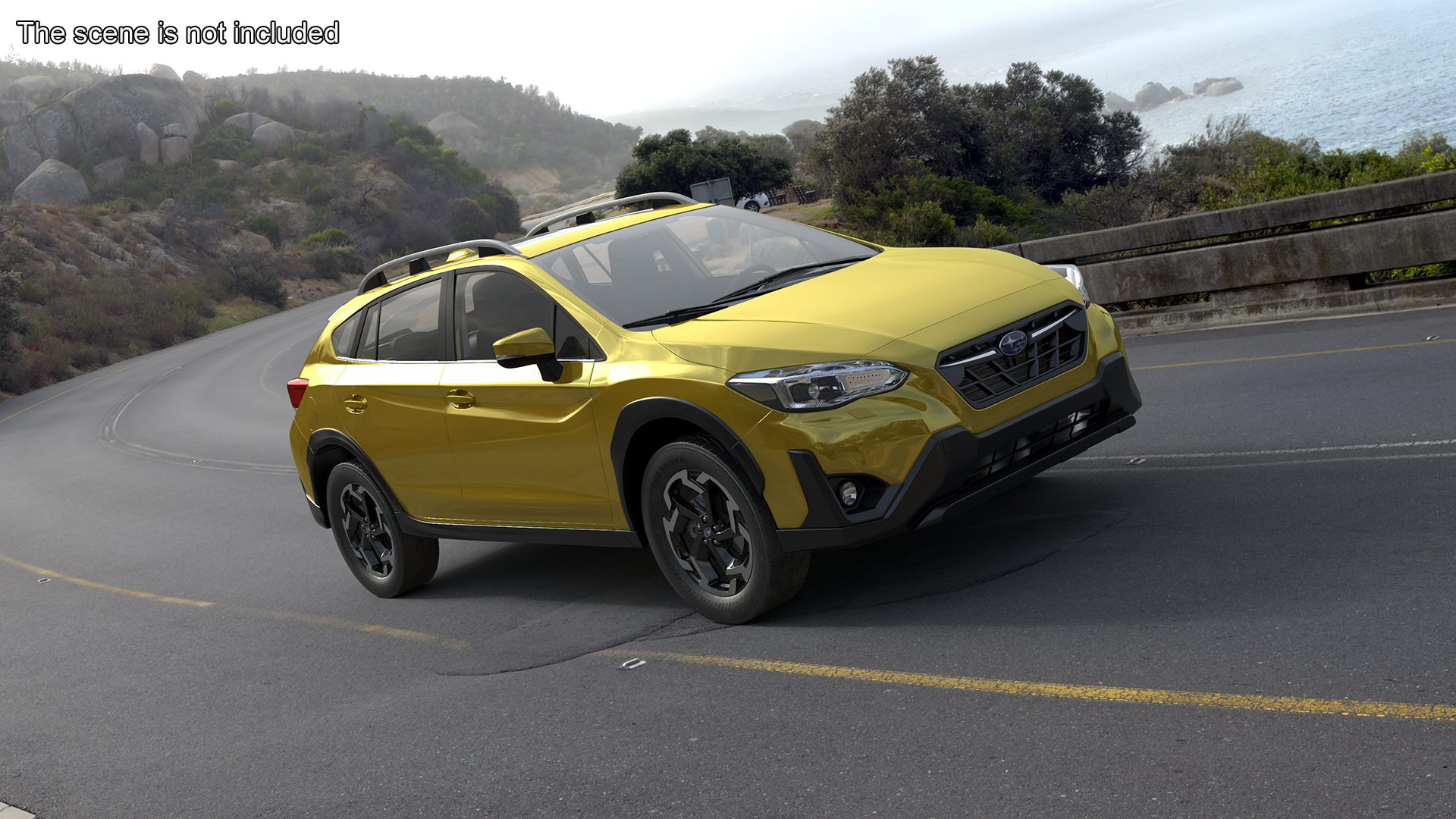 3D Subaru XV SUV 2020 Simplified Yellow