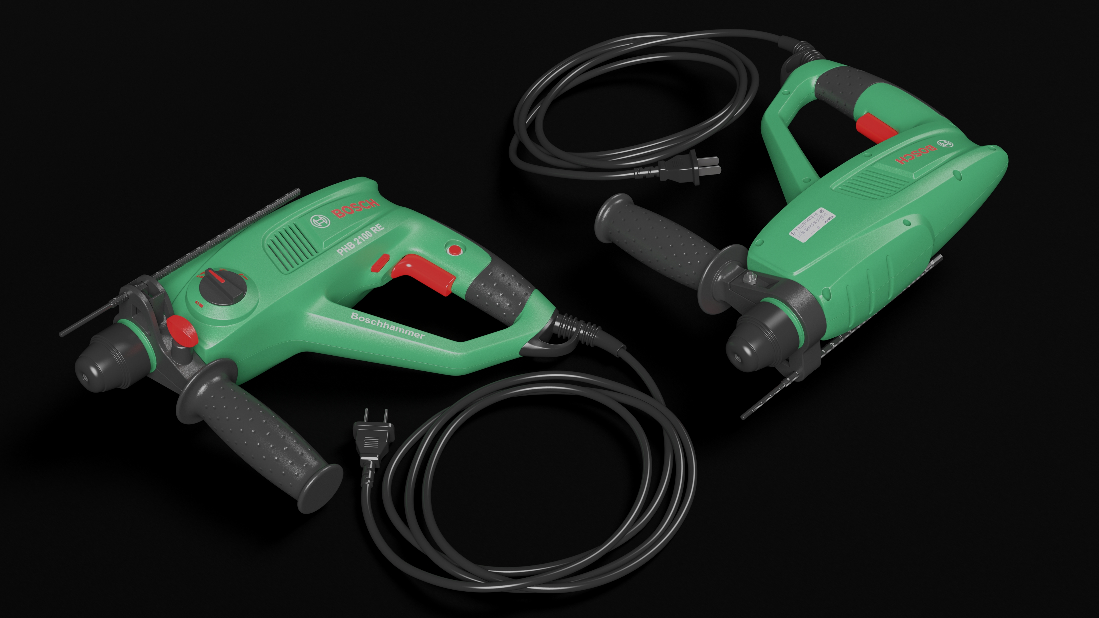 Pneumatic Rotary Hammer Bosch 3D model