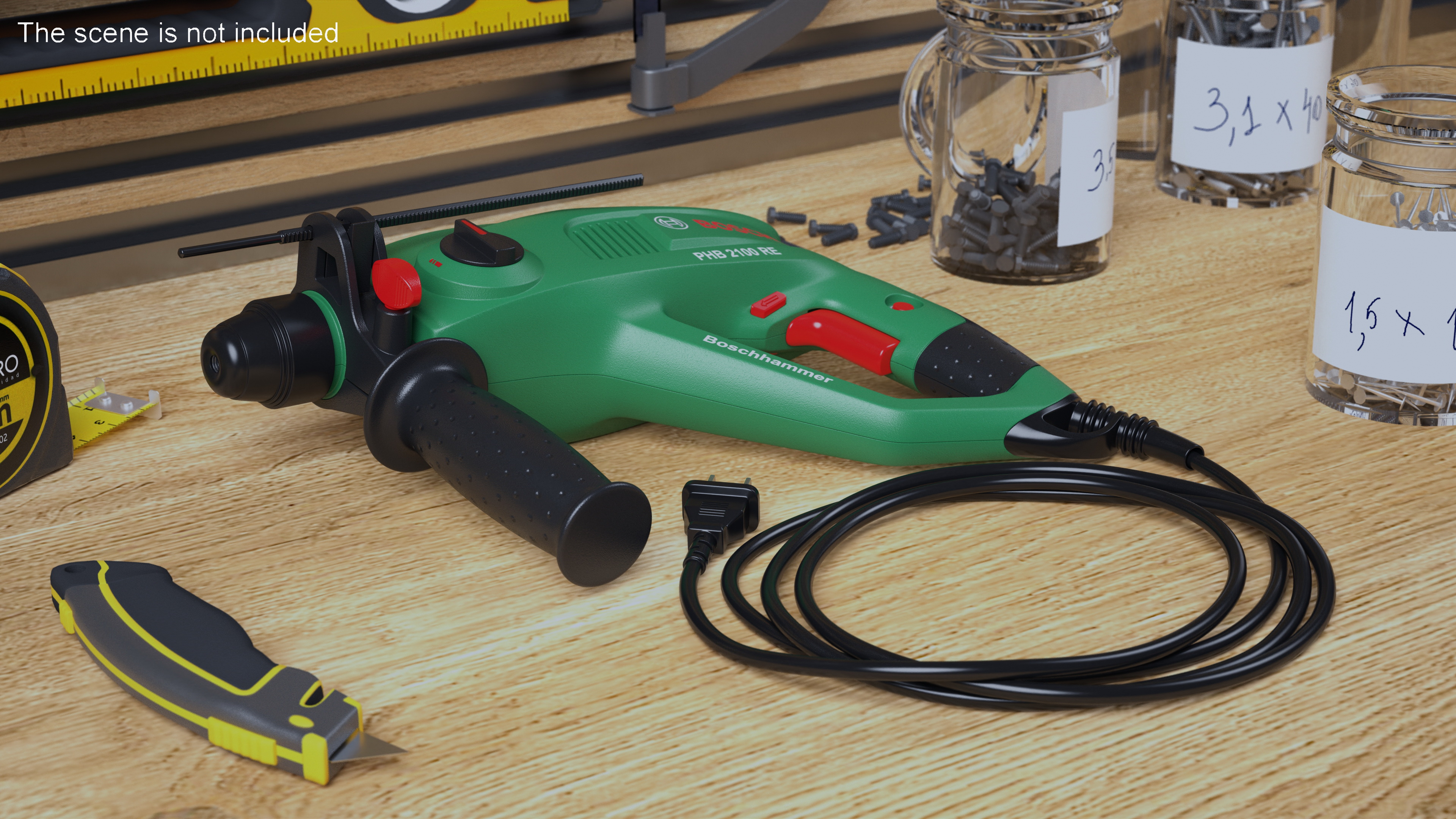Pneumatic Rotary Hammer Bosch 3D model