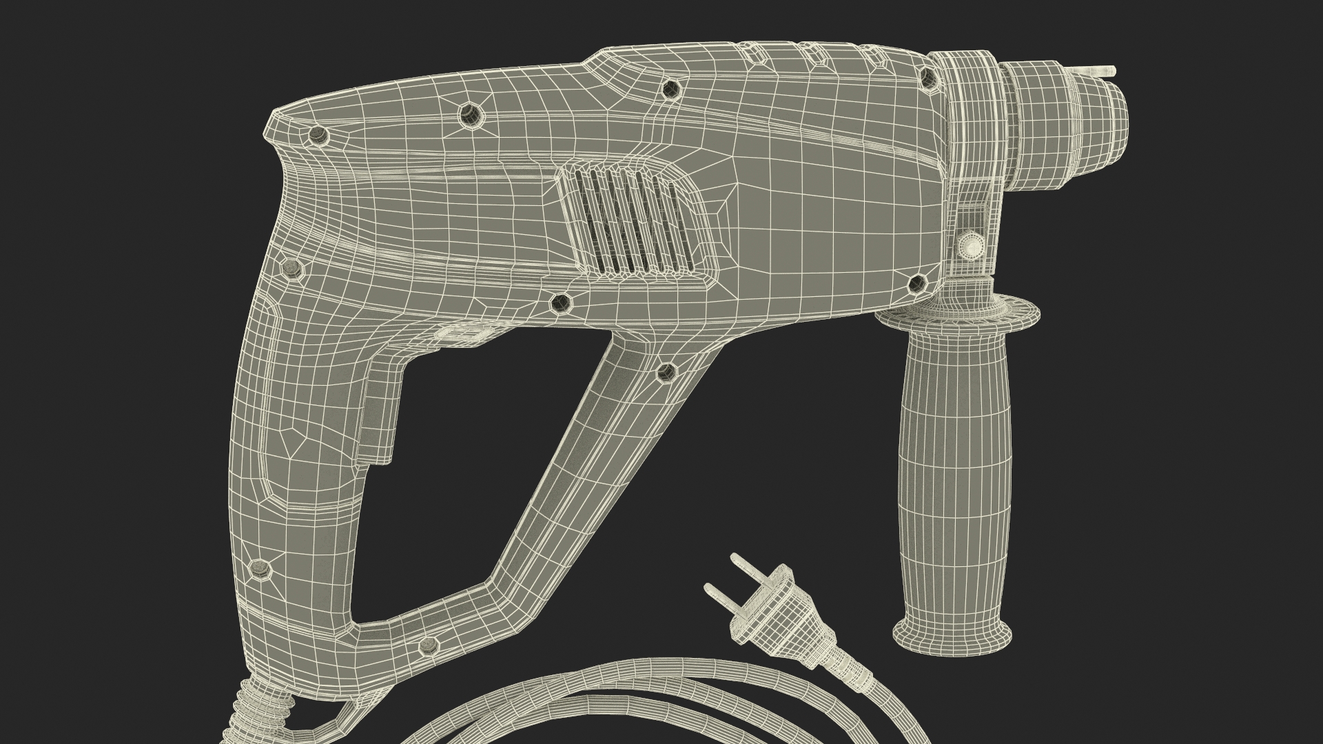 Pneumatic Rotary Hammer Bosch 3D model