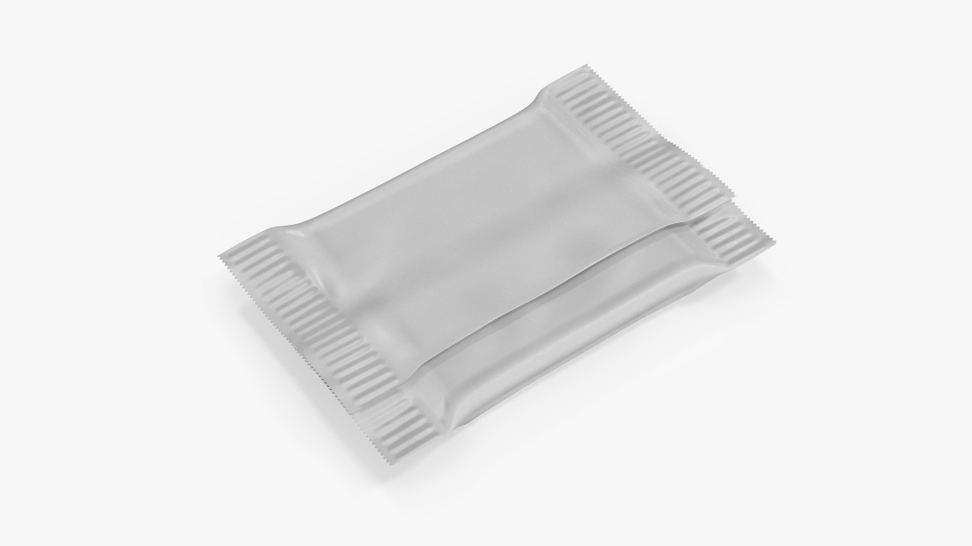 White Wrapper Square Chocolate Bar 3D model