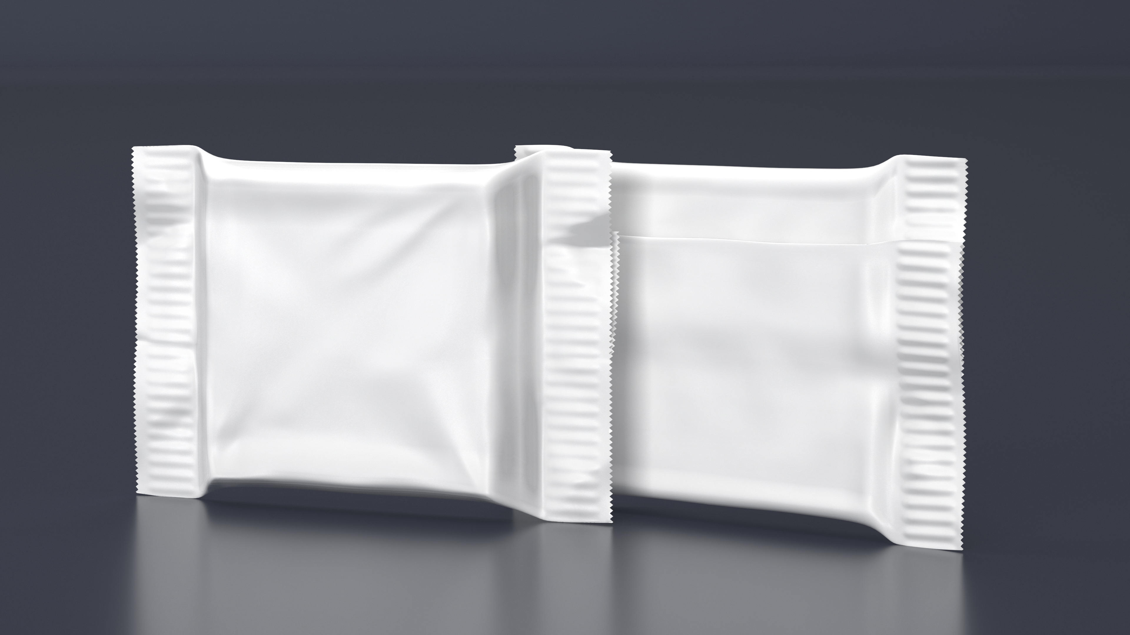 White Wrapper Square Chocolate Bar 3D model