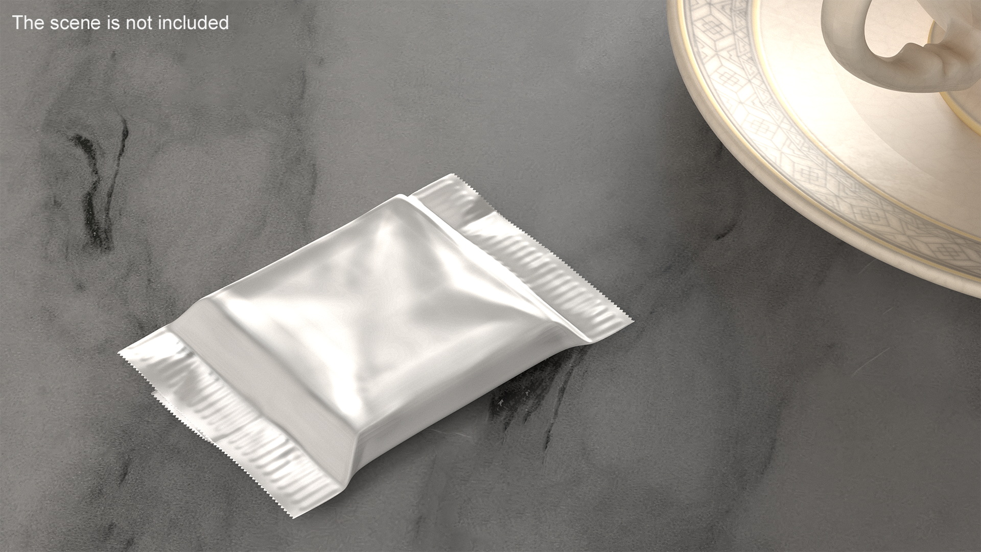 White Wrapper Square Chocolate Bar 3D model