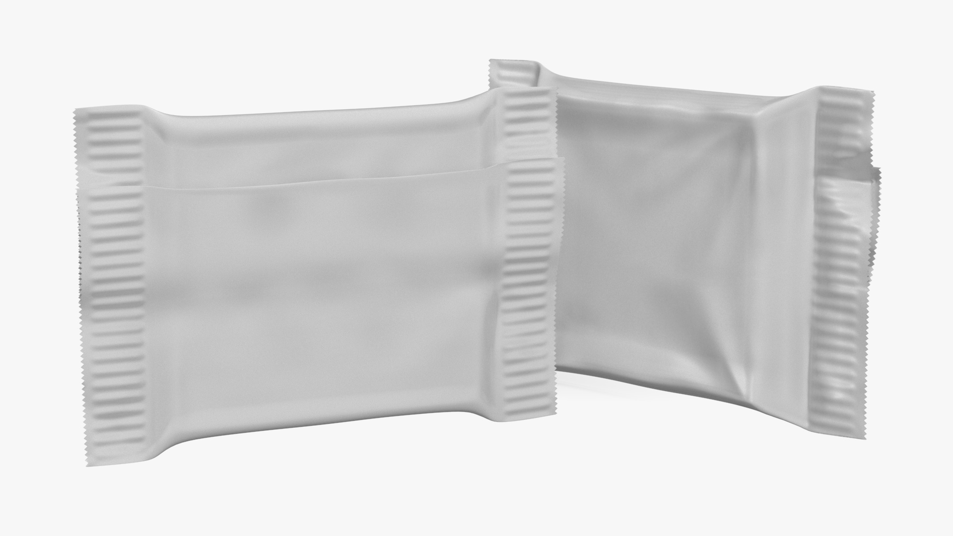 White Wrapper Square Chocolate Bar 3D model