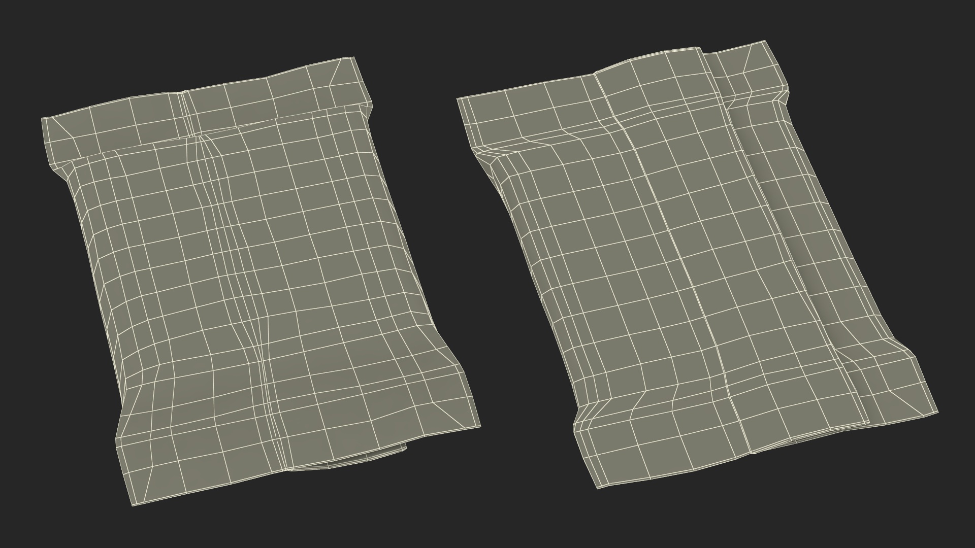 White Wrapper Square Chocolate Bar 3D model