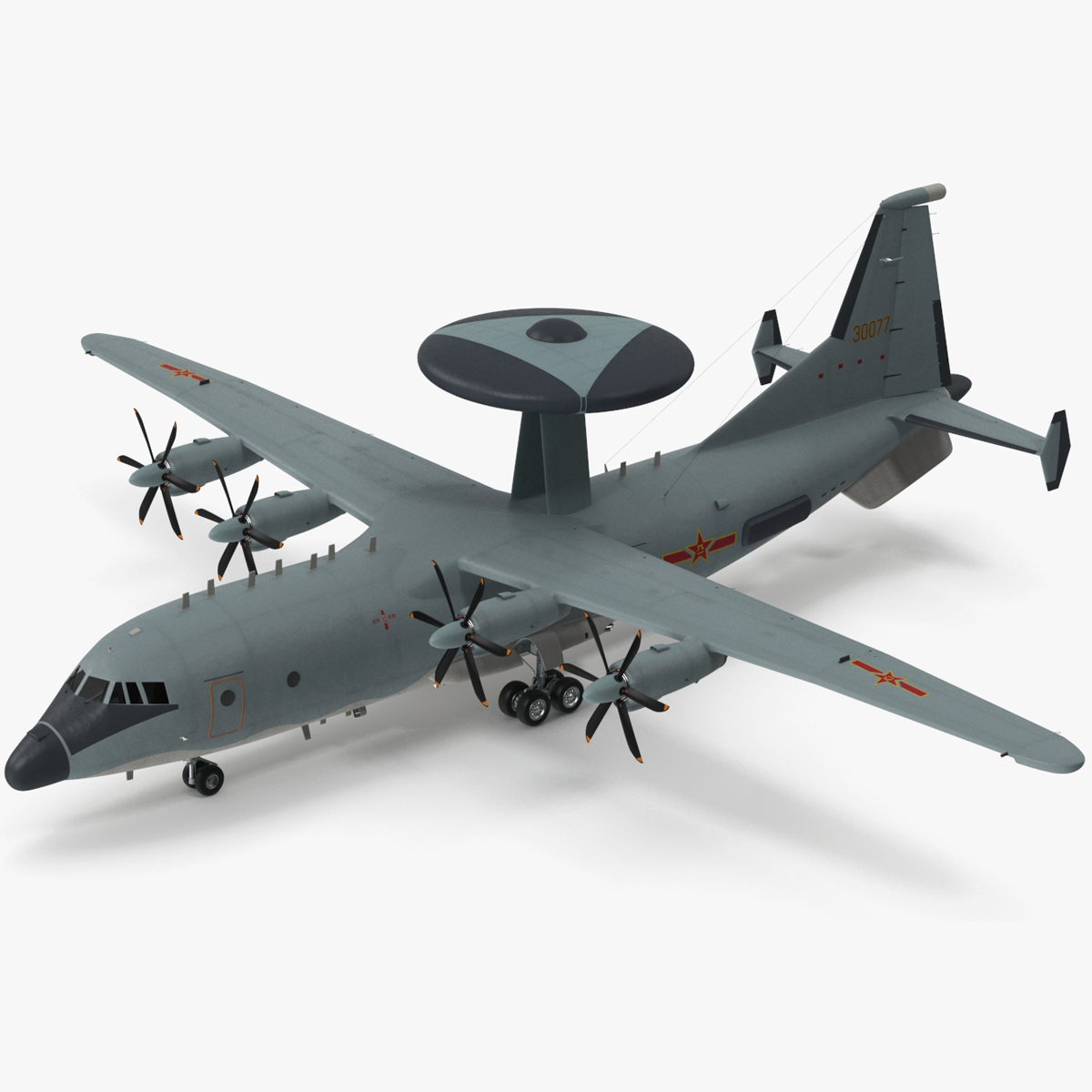 3D model Shaanxi KJ-500 Rigged for Cinema 4D
