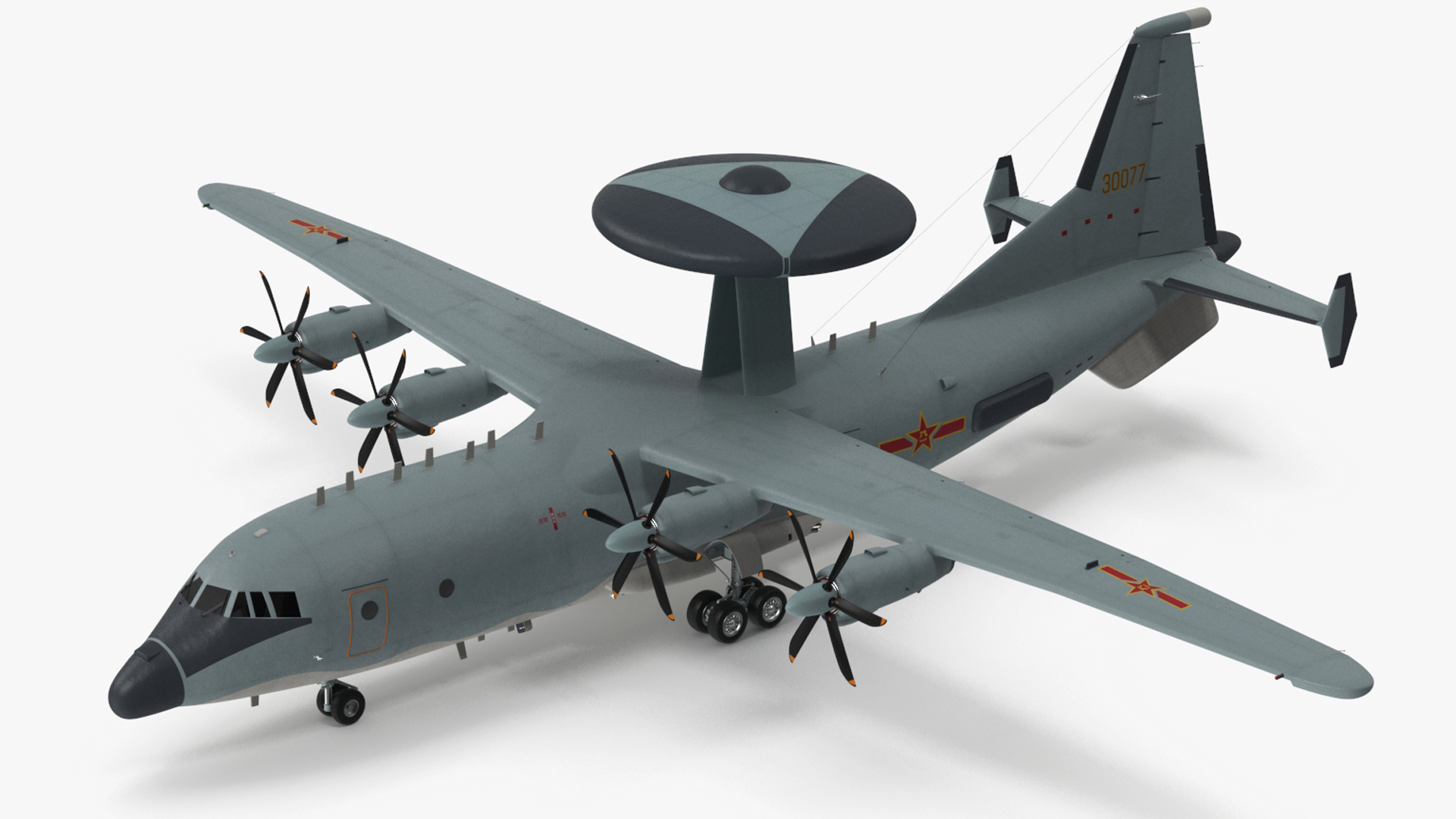 3D model Shaanxi KJ-500 Rigged for Cinema 4D