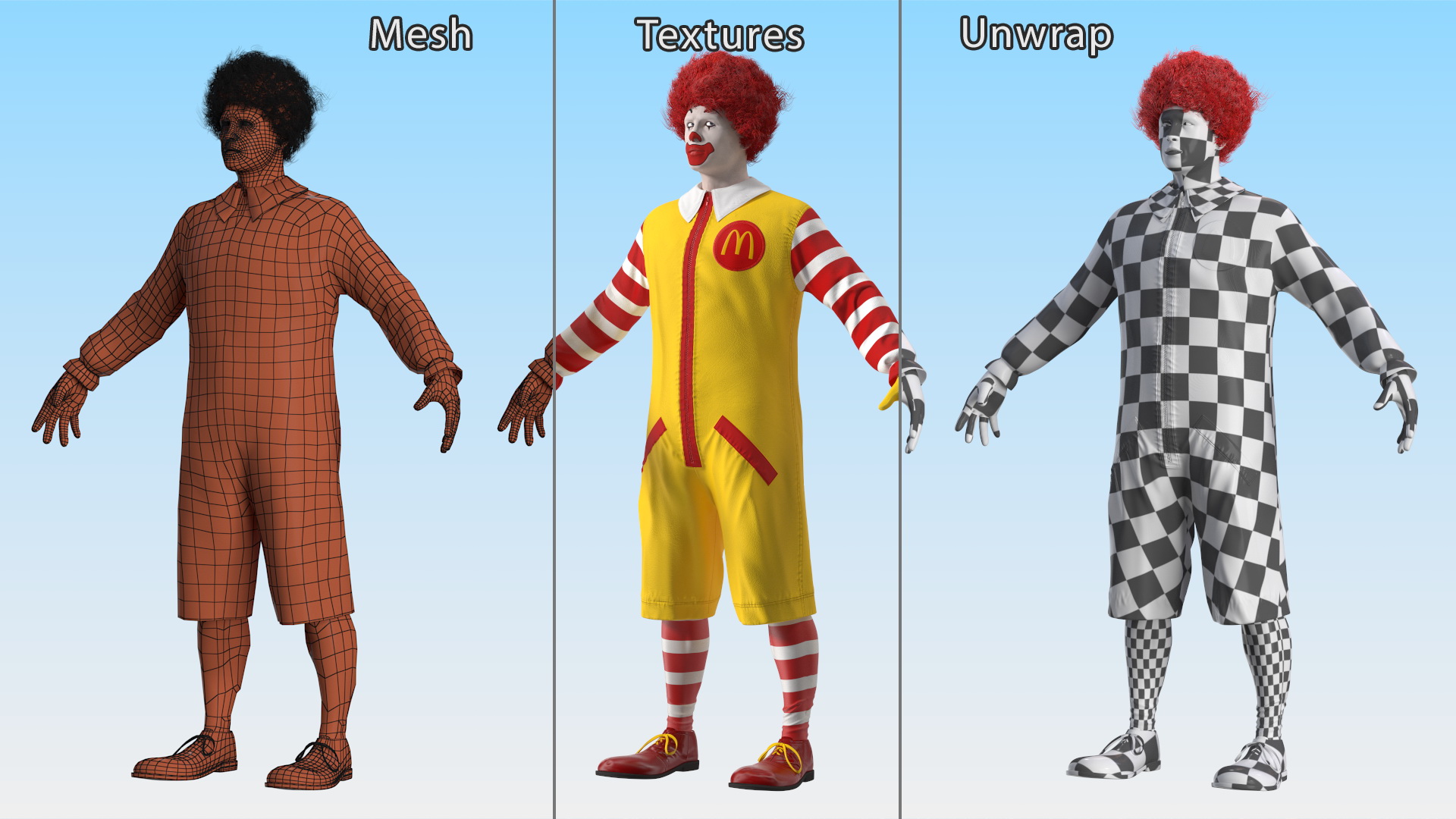 McDonalds Clown Fur 3D model