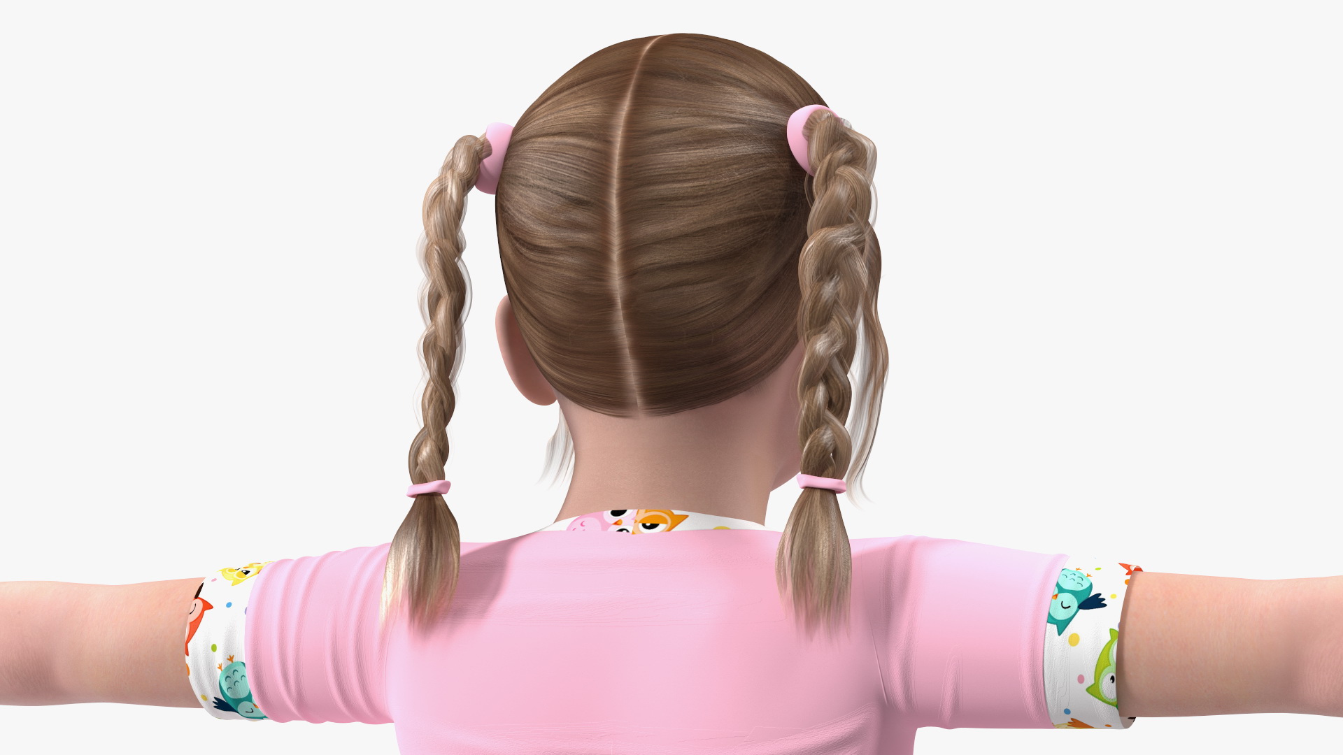 3D Child Girl Home Style Rigged model