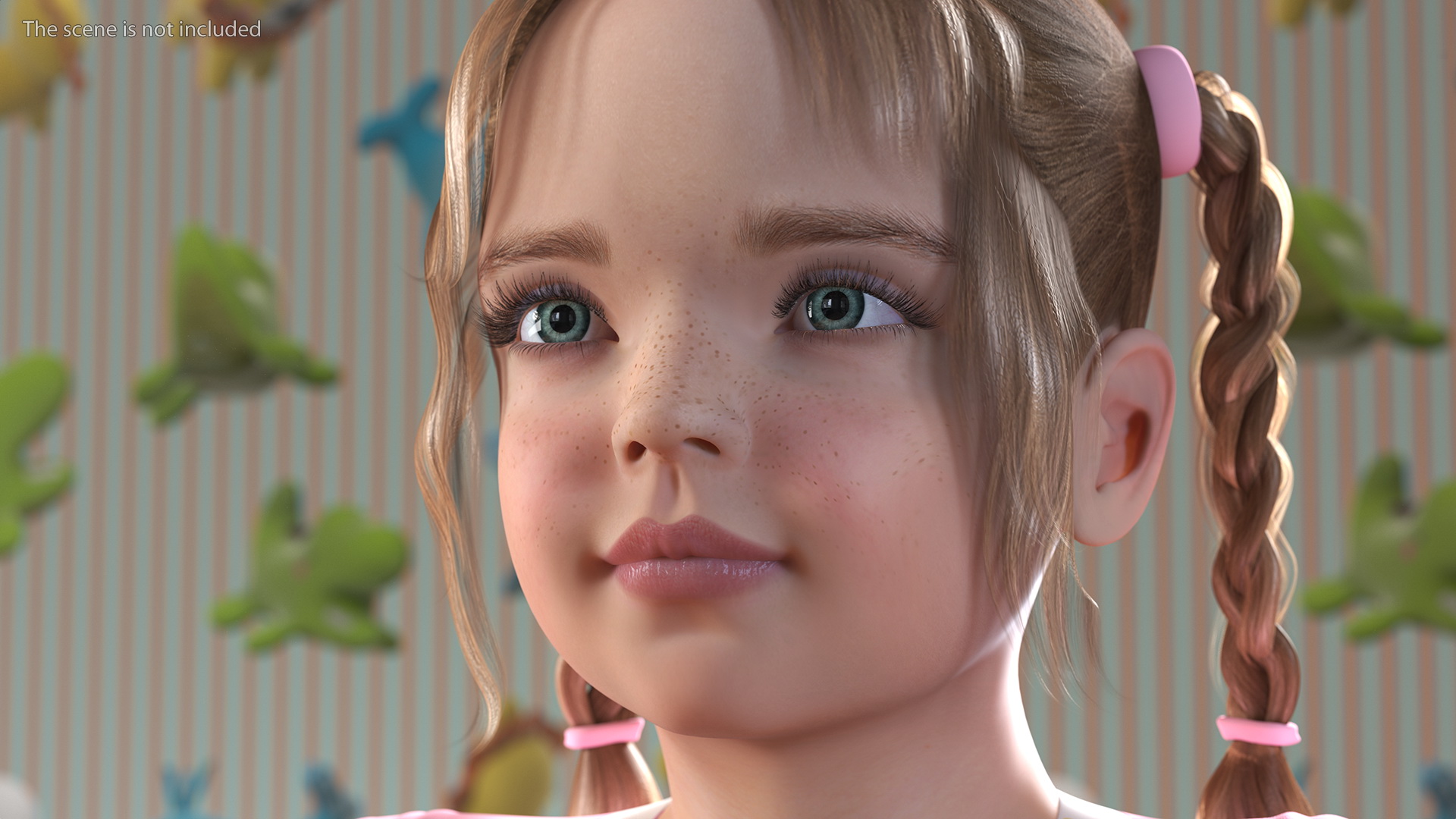 3D Child Girl Home Style Rigged model
