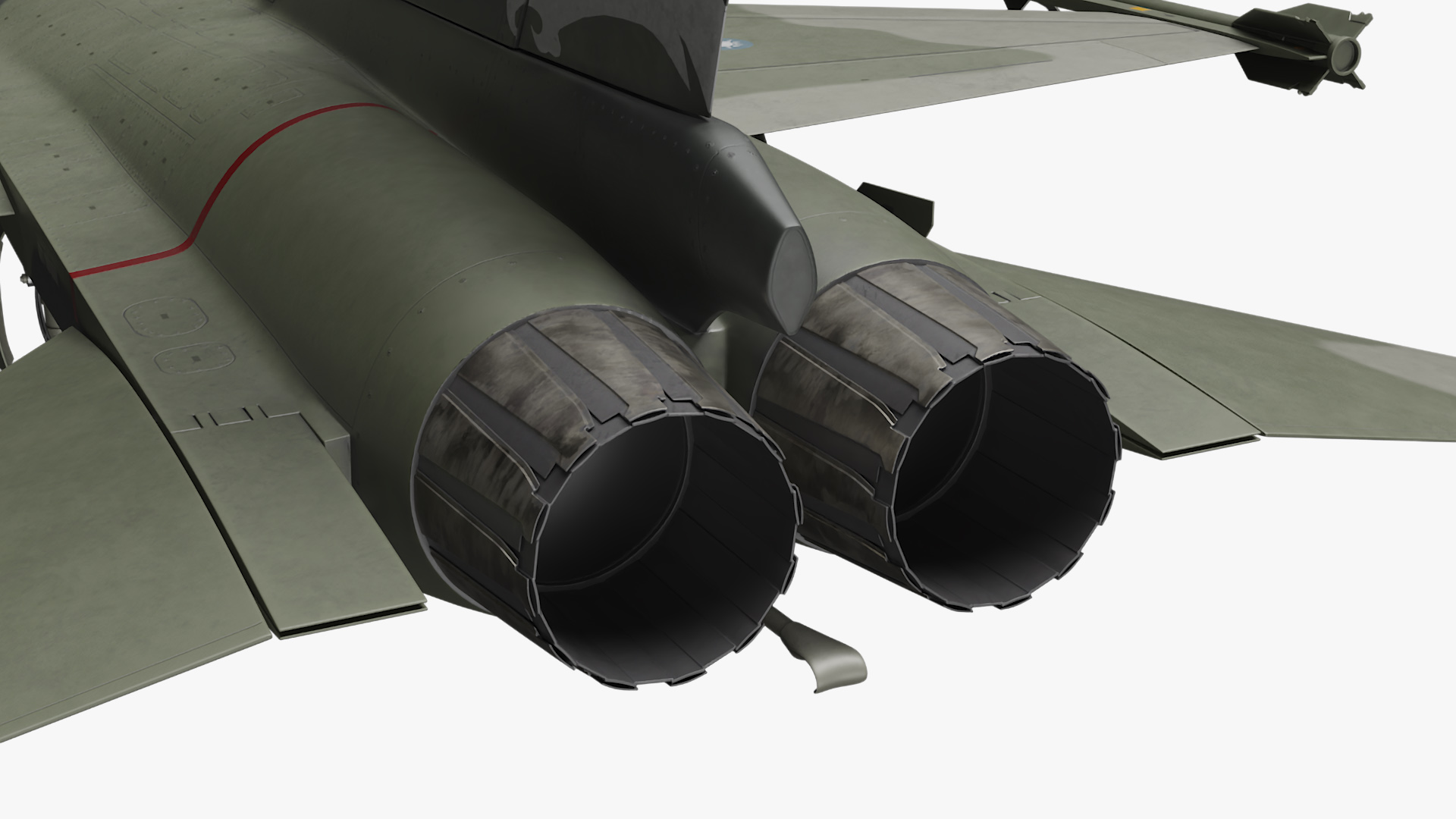 3D model AIDC F-CK-1 Ching-Kuo Fighter Jet Green Rigged for Maya