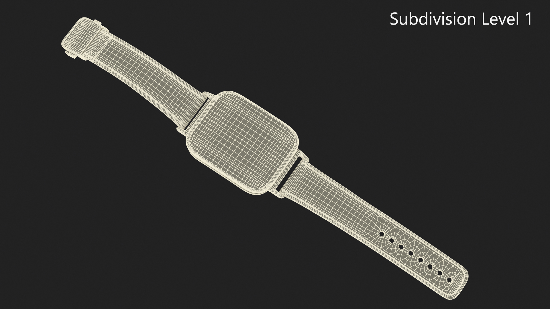 Smartwatch ASUS with Leather Strap 3D model