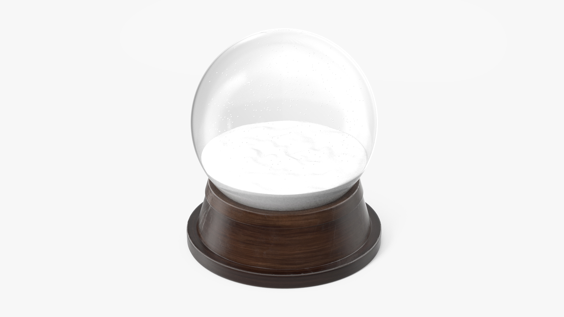 Empty Snow Globe Snowing 3D model