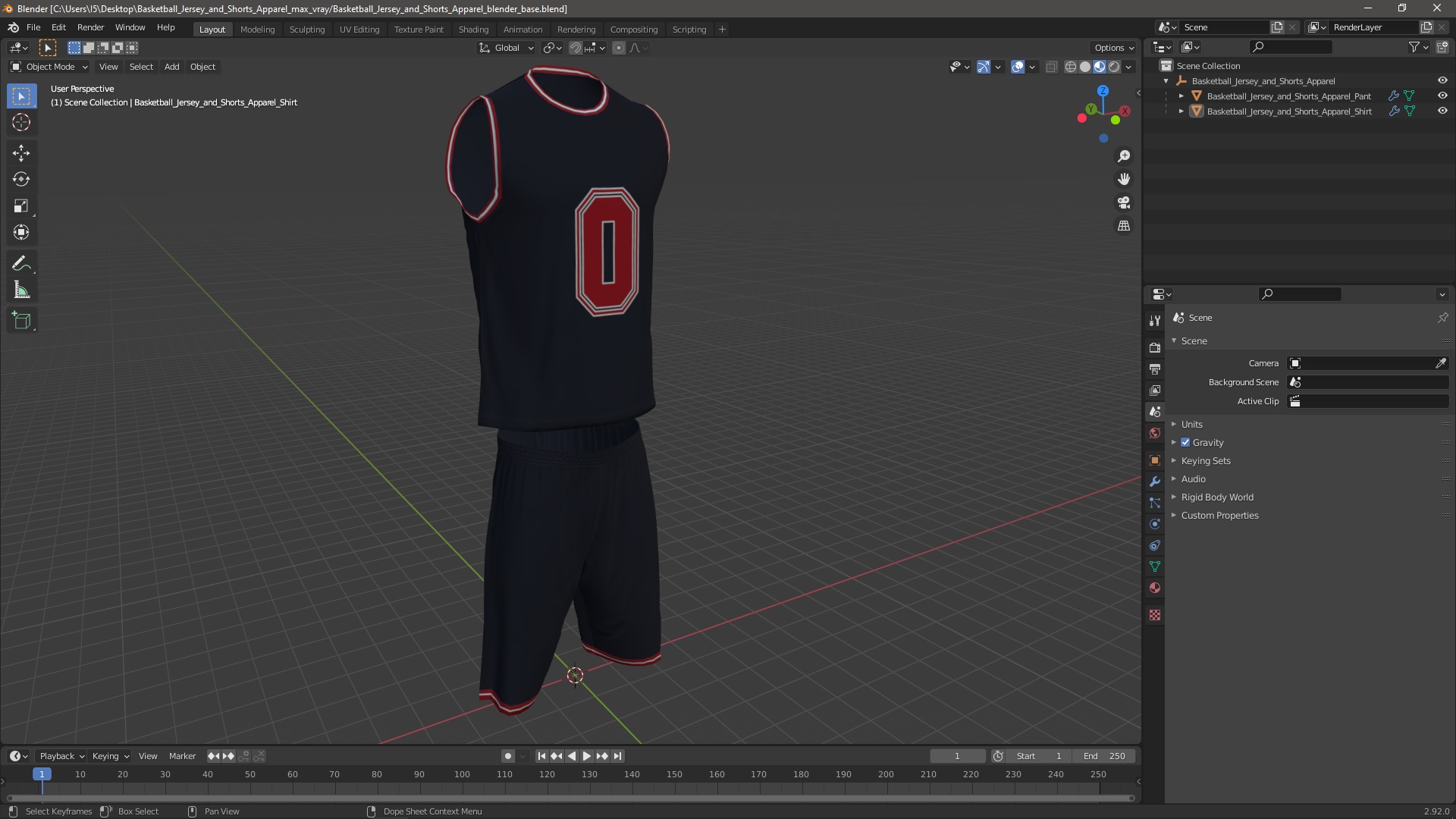 3D Basketball Jersey and Shorts Apparel