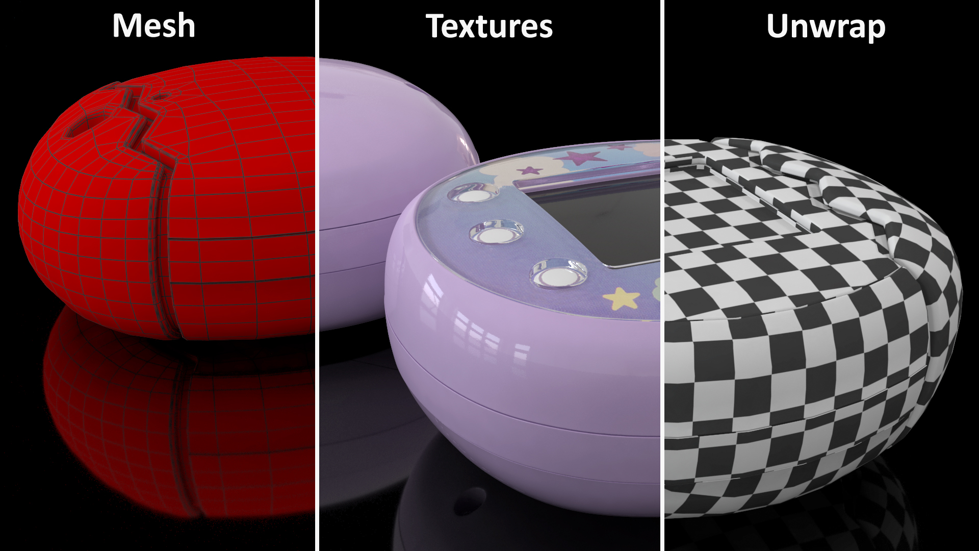 Virtual Tamagotchi Pet Violet 3D model