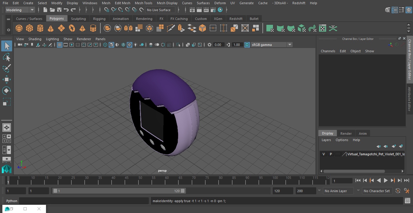 Virtual Tamagotchi Pet Violet 3D model