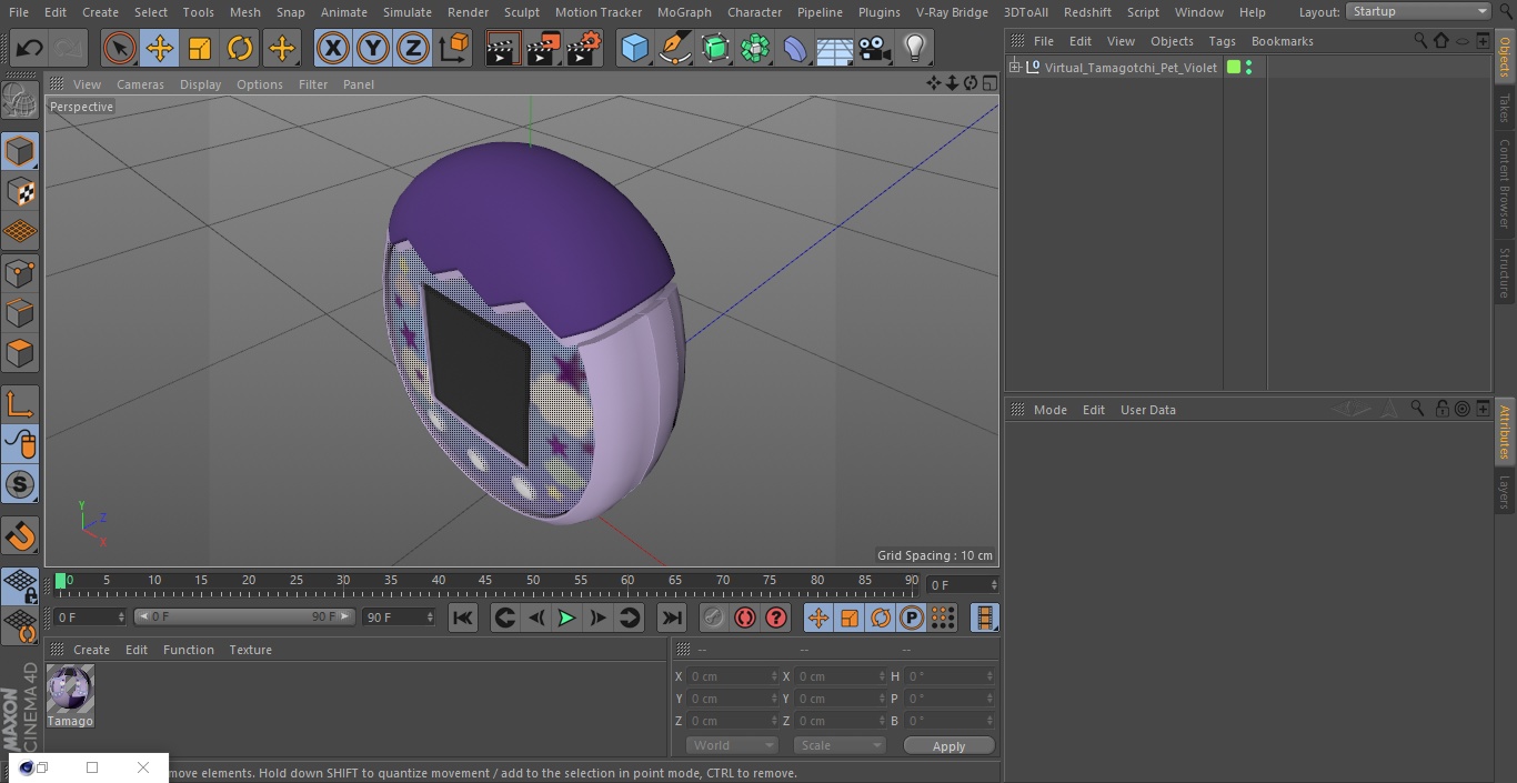 Virtual Tamagotchi Pet Violet 3D model