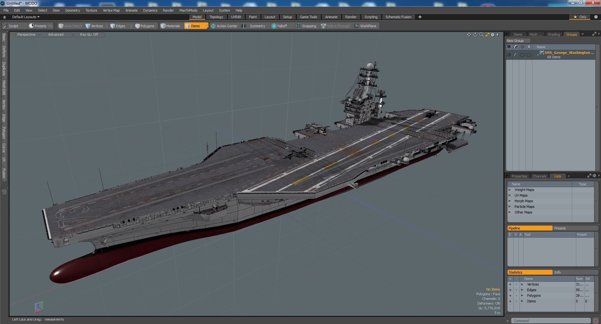 3D model USS George Washington With Aircraft