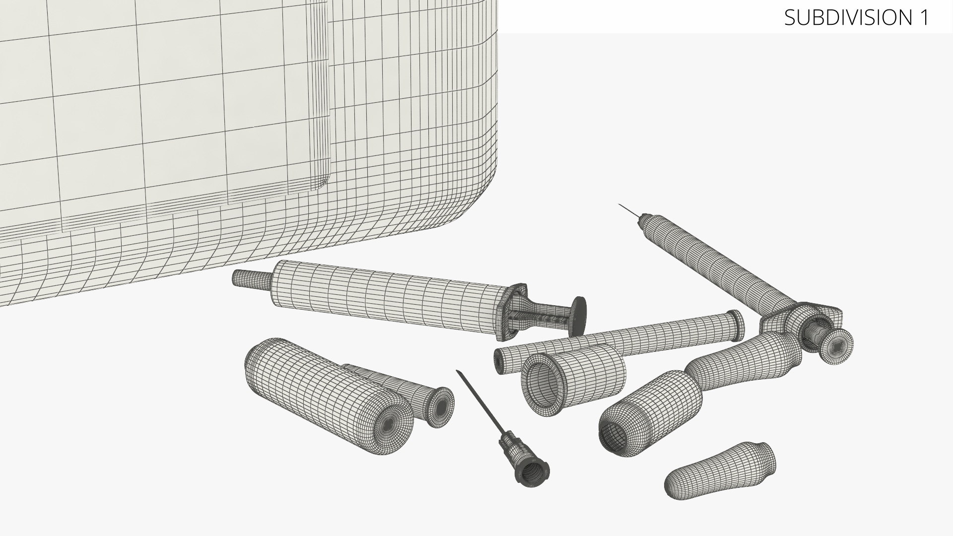 Needle Waste Storage Box with Medical Syringes - view 6
