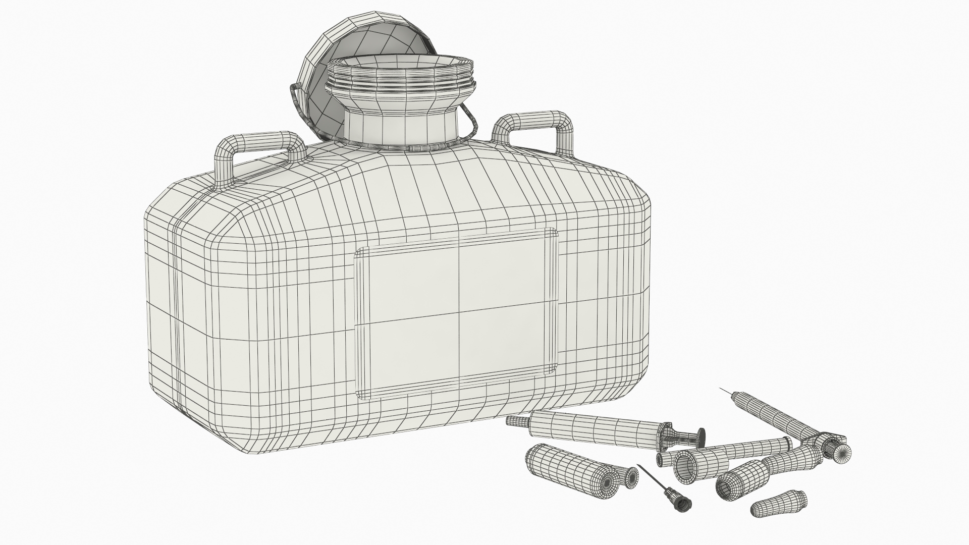 Needle Waste Storage Box with Medical Syringes - view 7