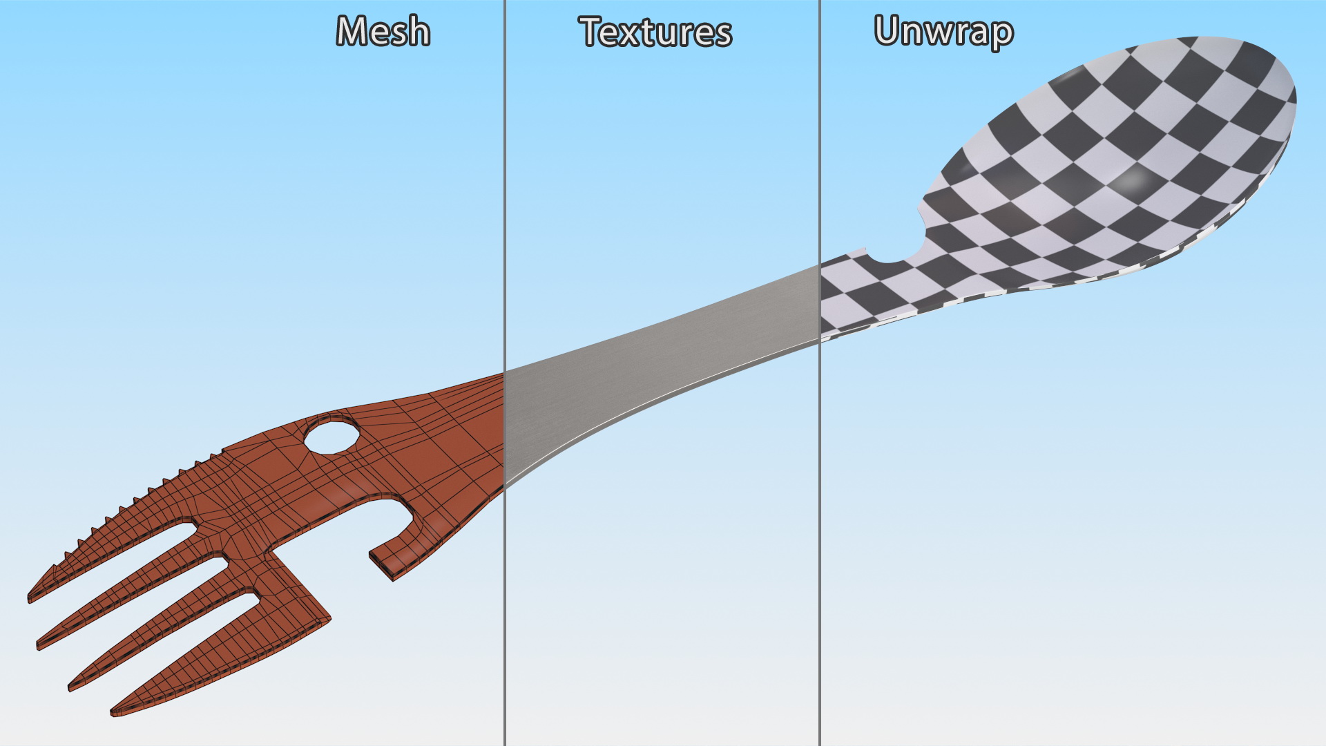 3D model Multi-Function Fork Spoon