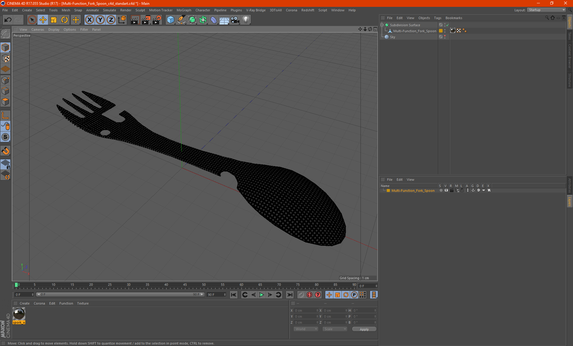 3D model Multi-Function Fork Spoon