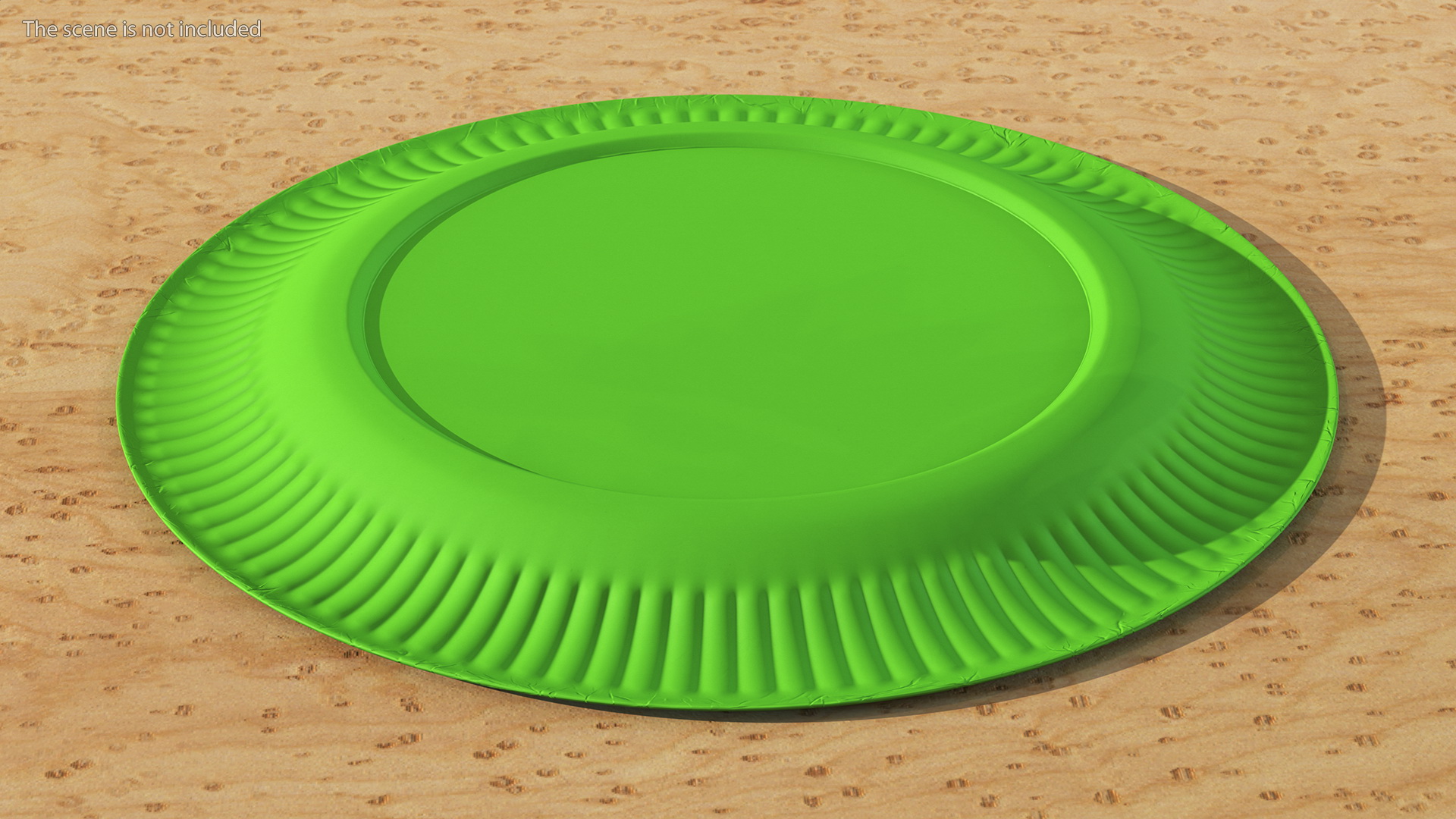 Green Paper Plate 3D