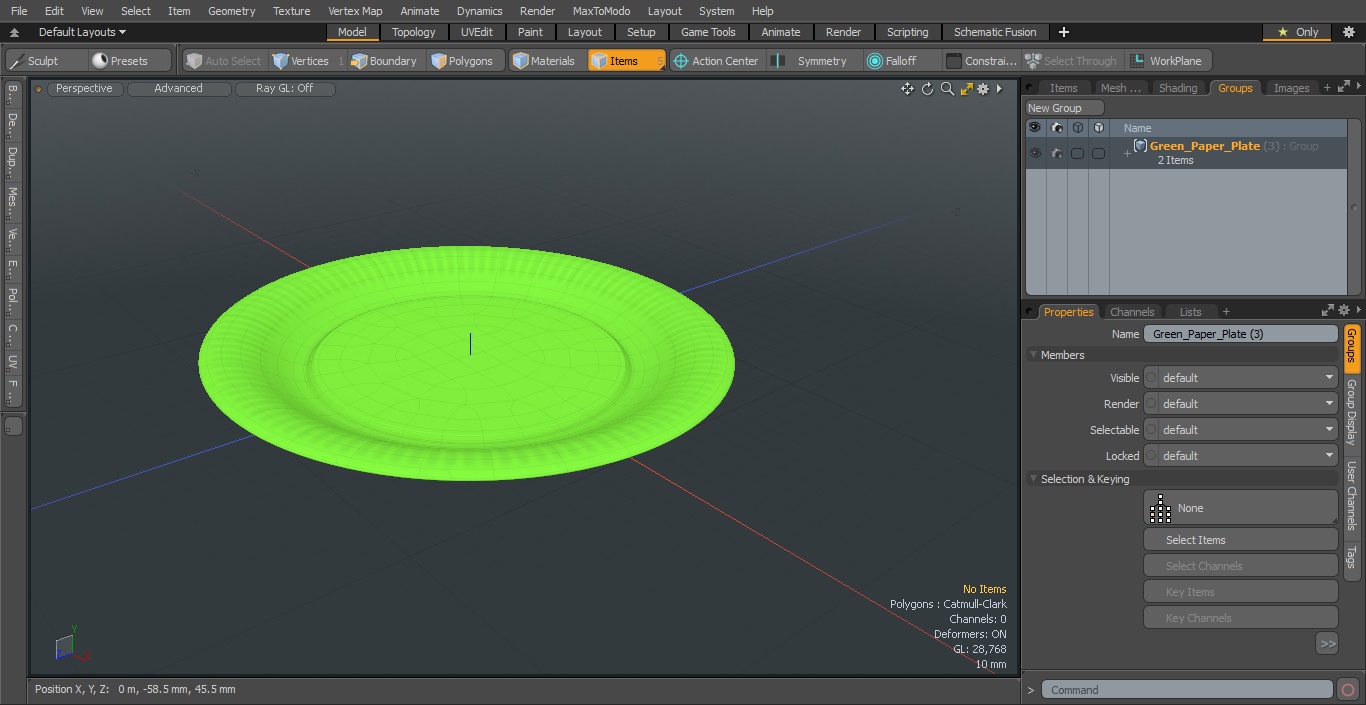 Green Paper Plate 3D