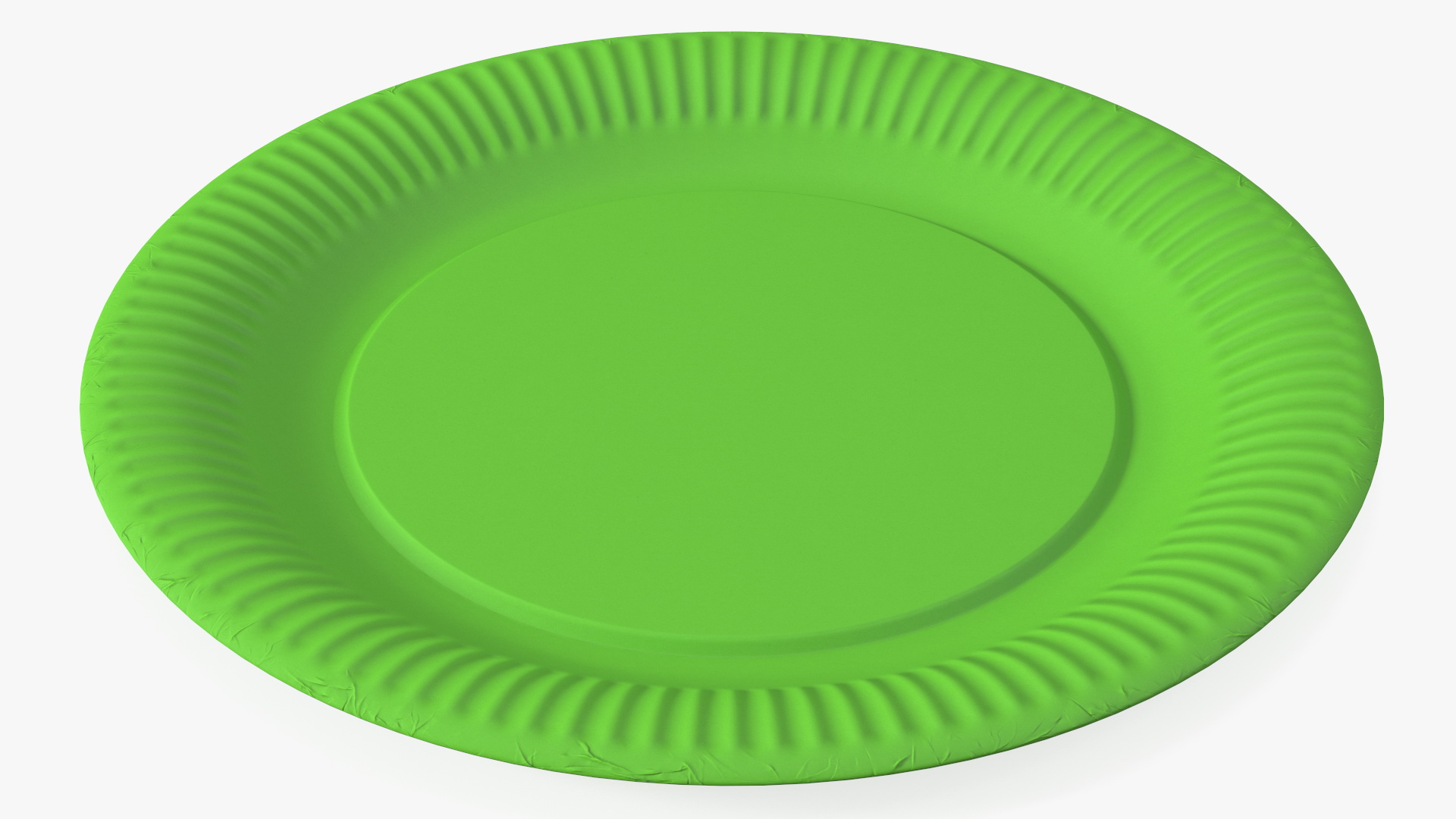 Green Paper Plate 3D