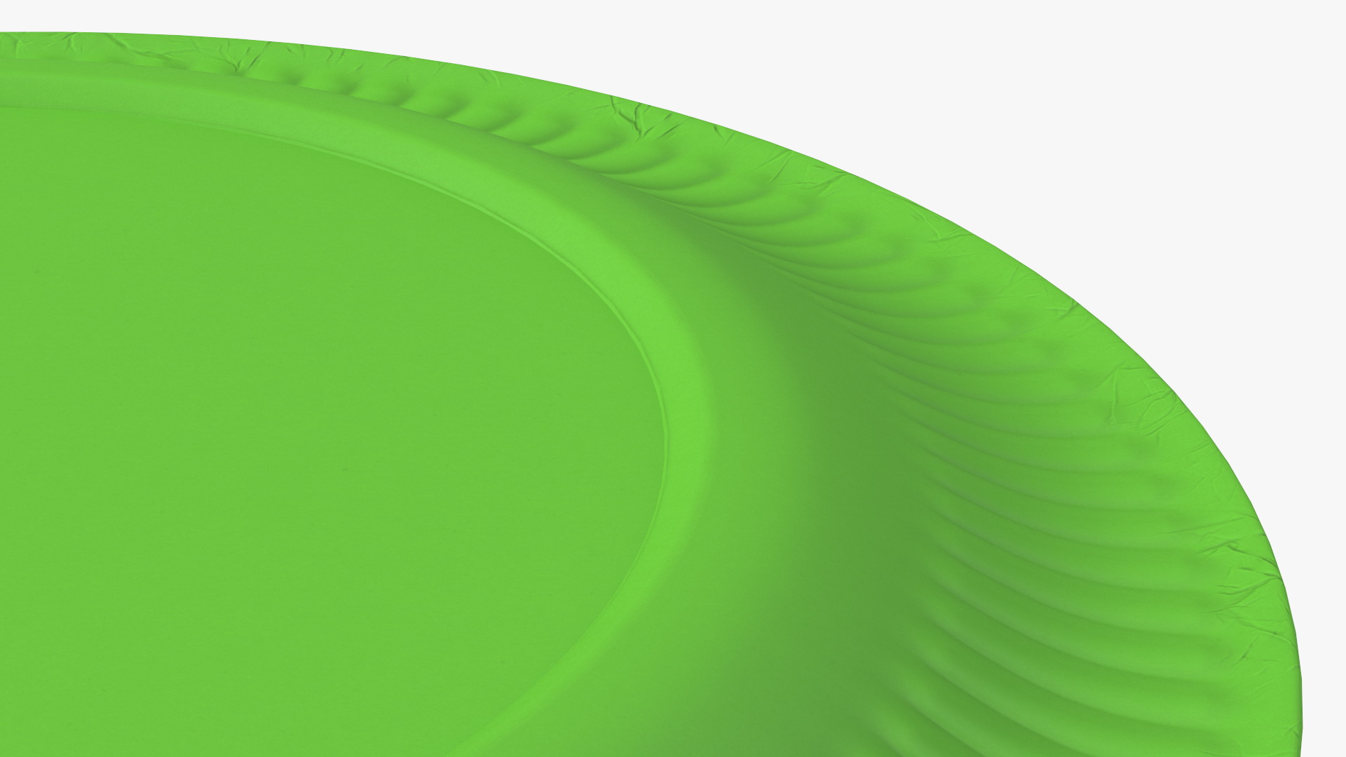 Green Paper Plate 3D