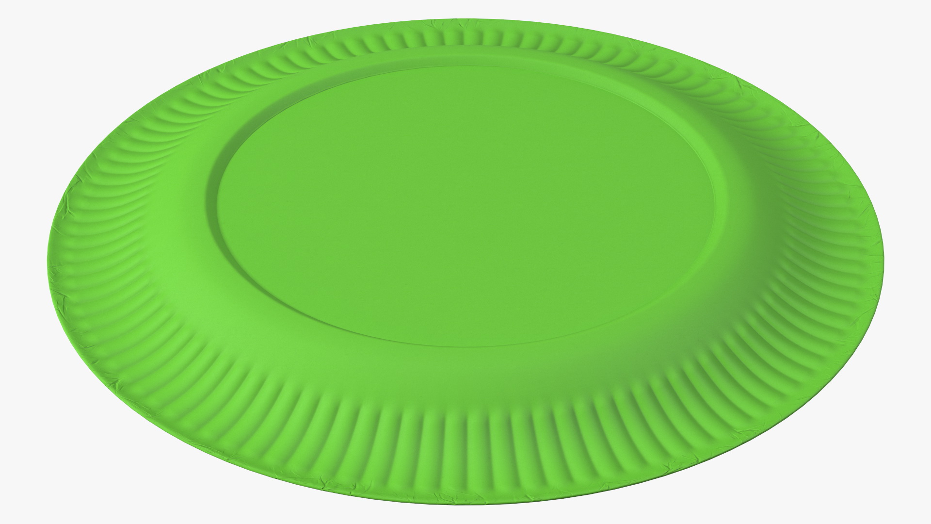 Green Paper Plate 3D