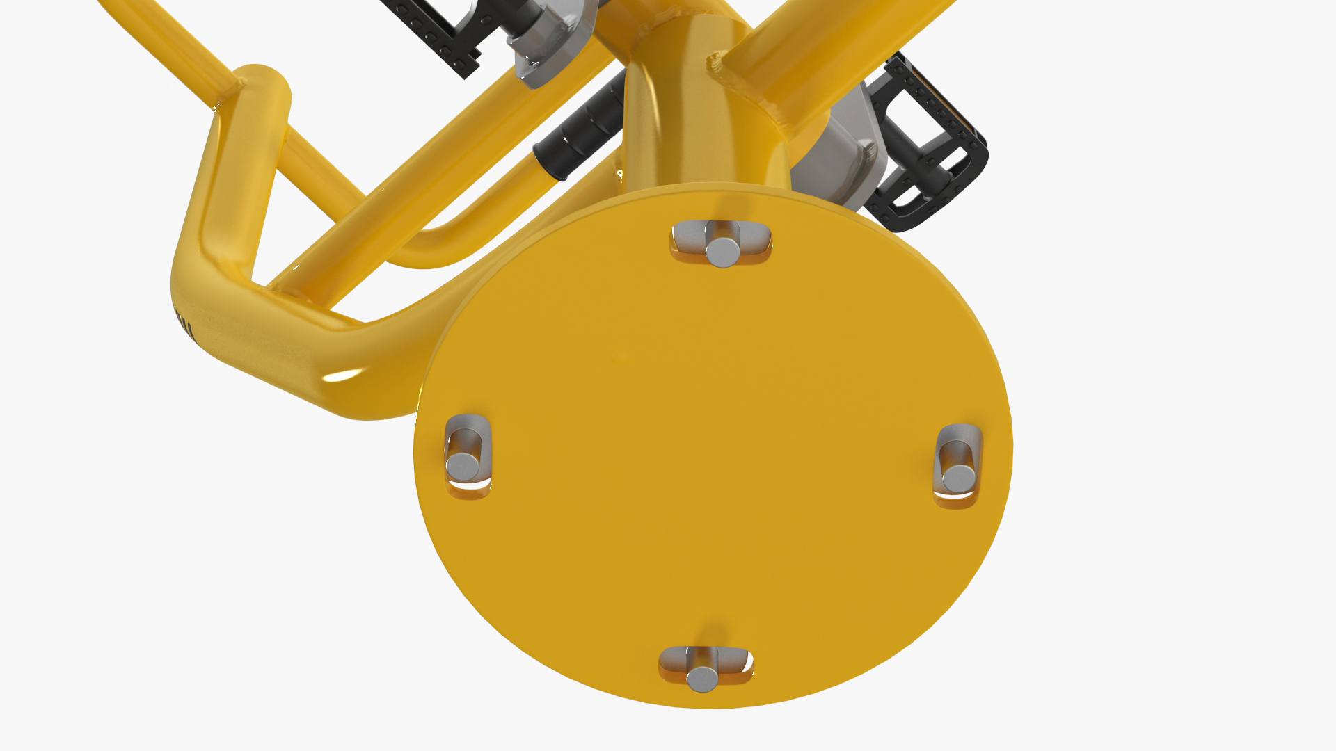 3D Rider Outdoor Fitness Equipment Yellow model