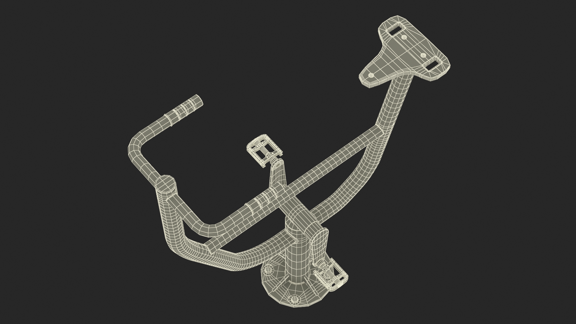 3D Rider Outdoor Fitness Equipment Yellow model