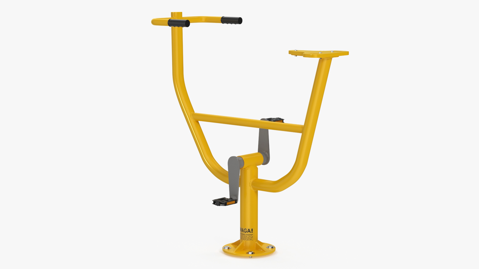 3D Rider Outdoor Fitness Equipment Yellow model