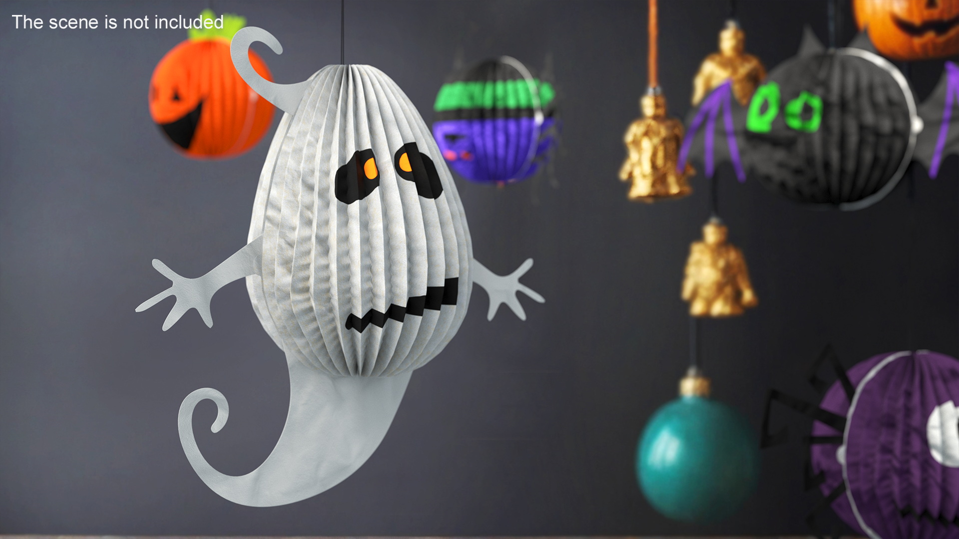 Halloween Ghoust Paper Decorations 3D model