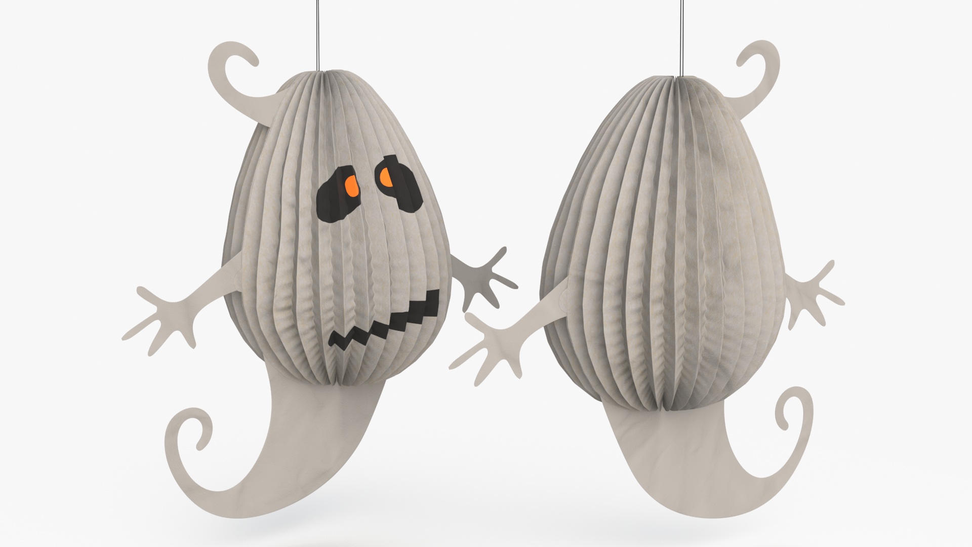 Halloween Ghoust Paper Decorations 3D model