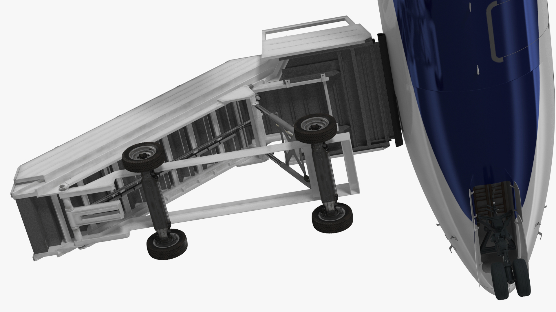3D Airbus Delta with Passenger Steps model