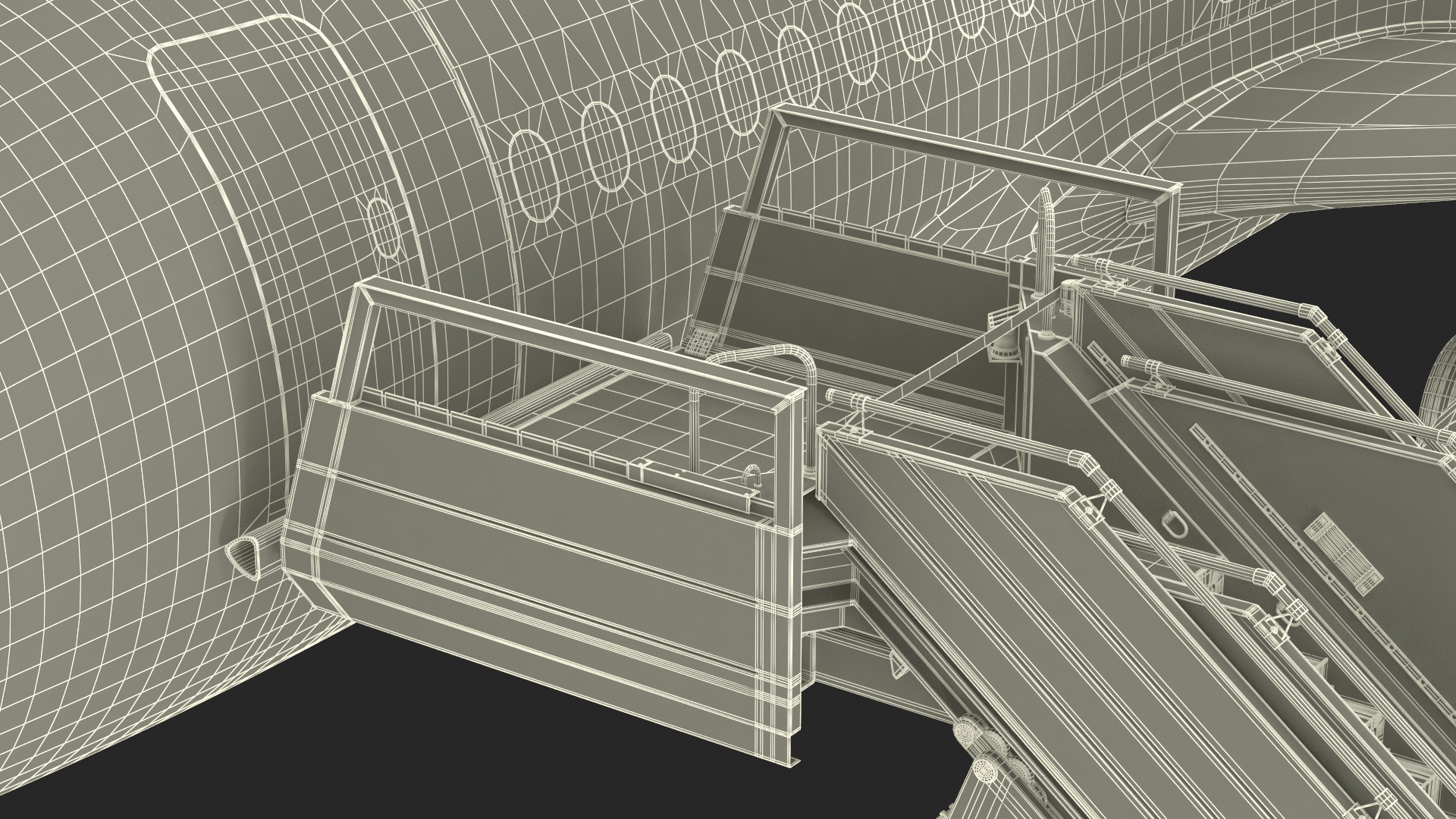 3D Airbus Delta with Passenger Steps model