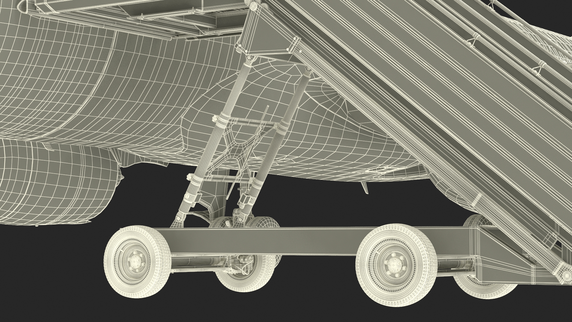 3D Airbus Delta with Passenger Steps model