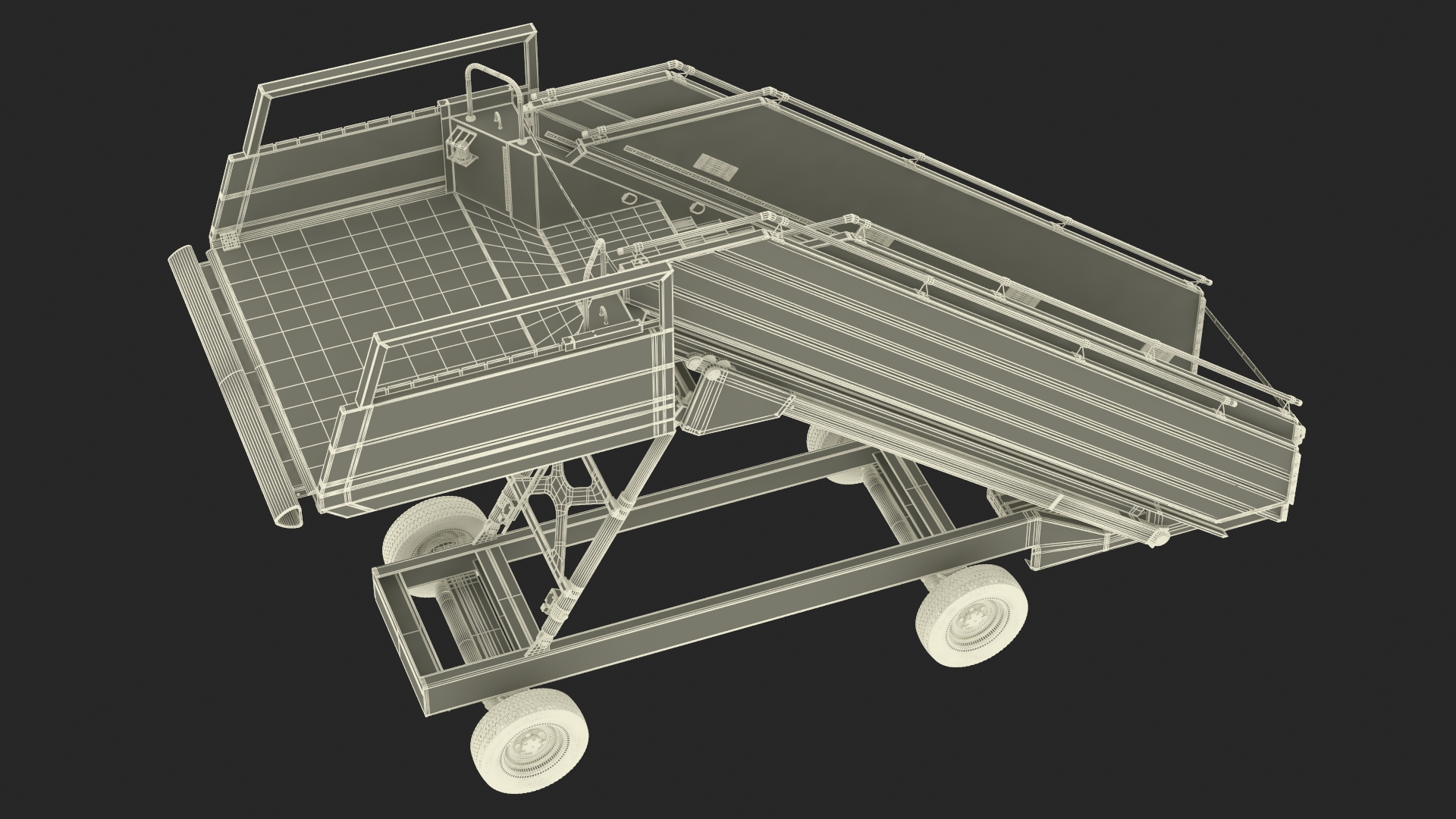 3D Airbus Delta with Passenger Steps model