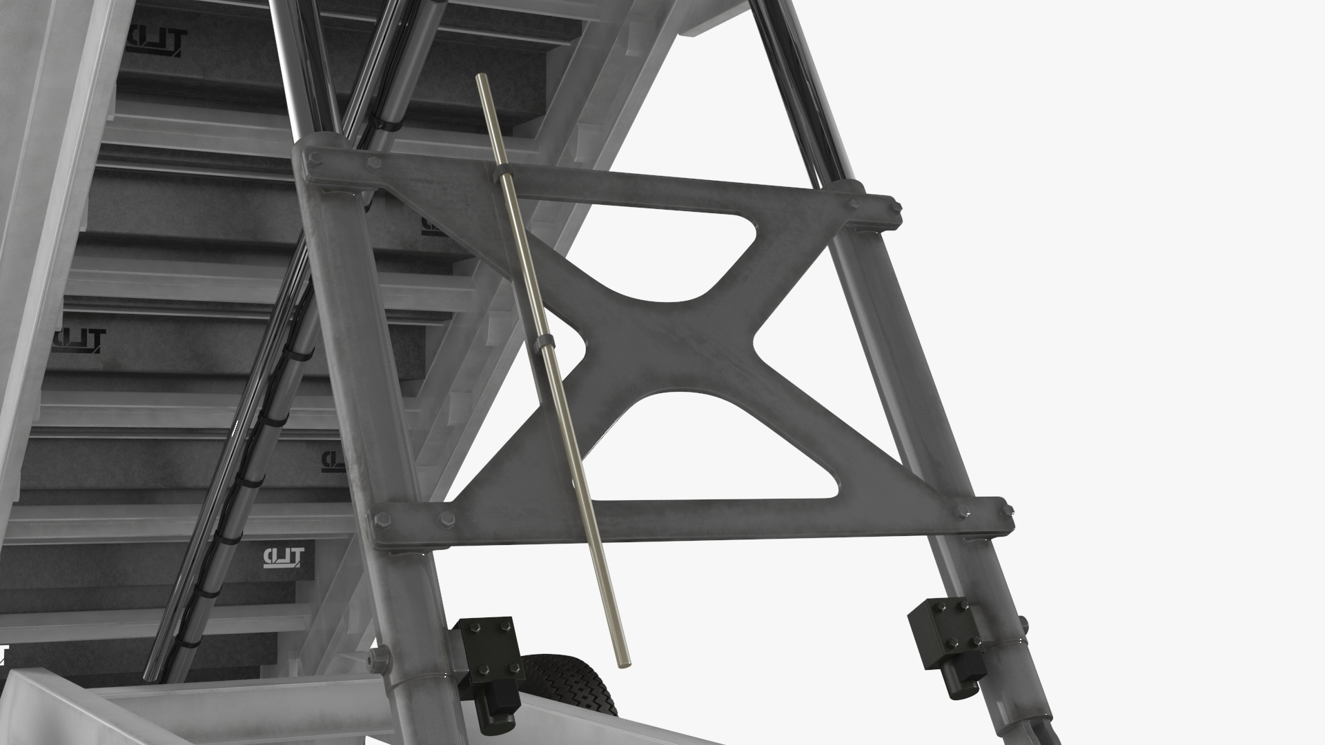 3D Airbus Delta with Passenger Steps model