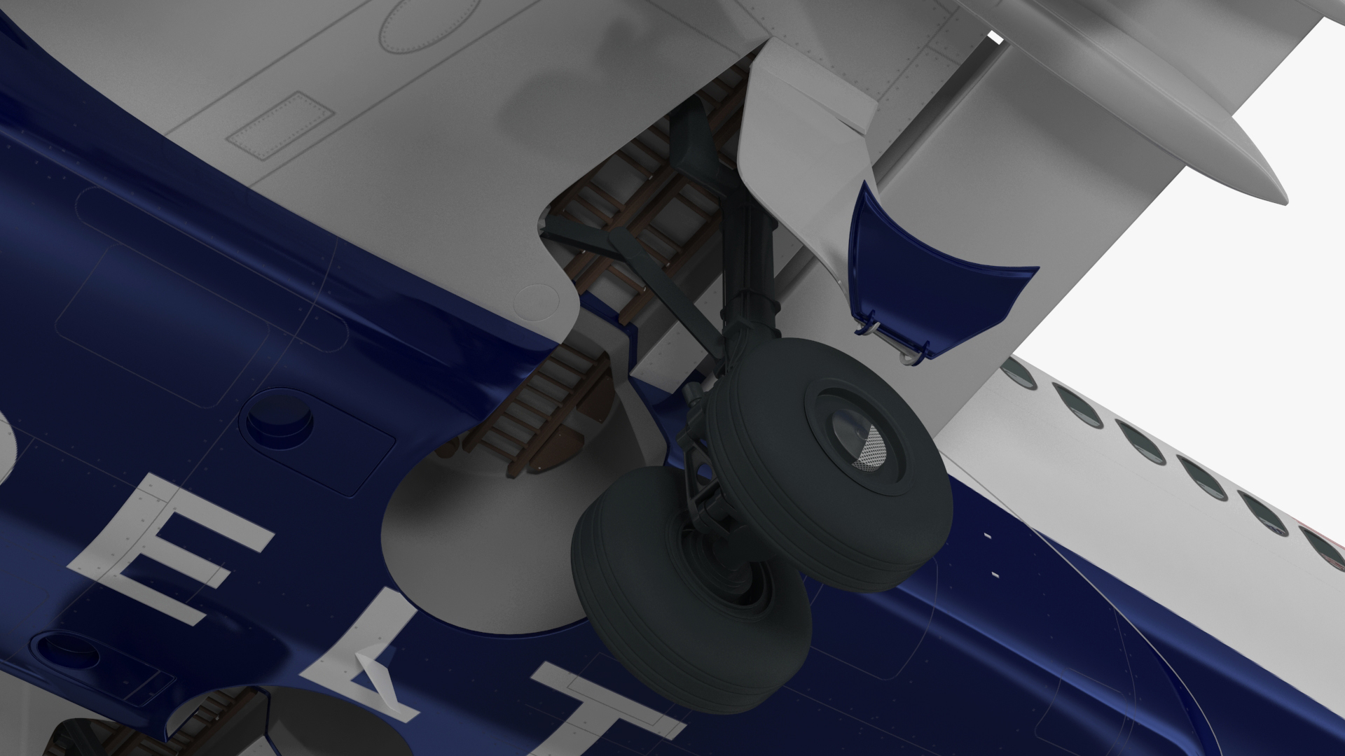 3D Airbus Delta with Passenger Steps model
