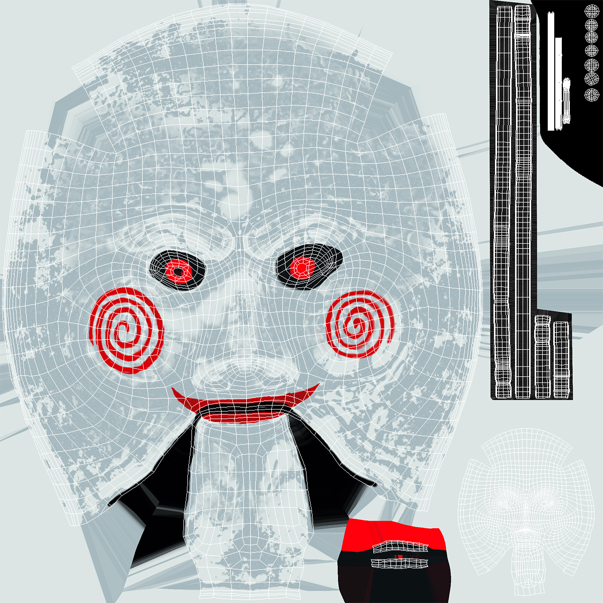 Lying Billy Puppet Vacuform Mask 3D